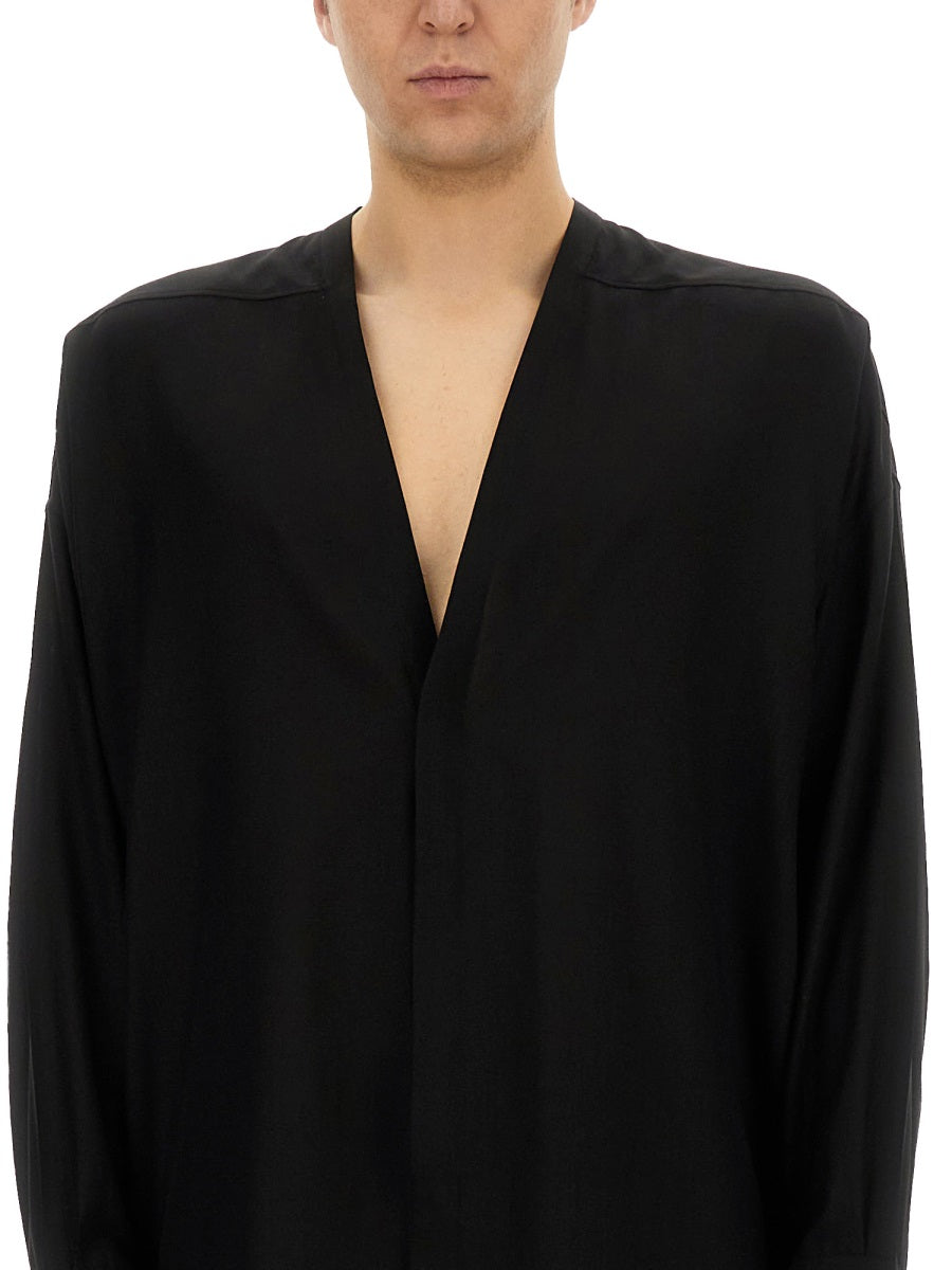 RICK OWENS Men's New Wool Lido Larry Shirt