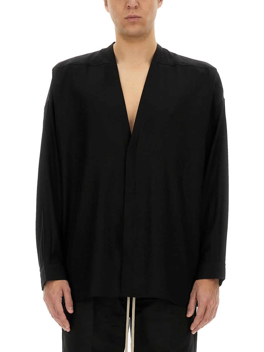 RICK OWENS Men's New Wool Lido Larry Shirt
