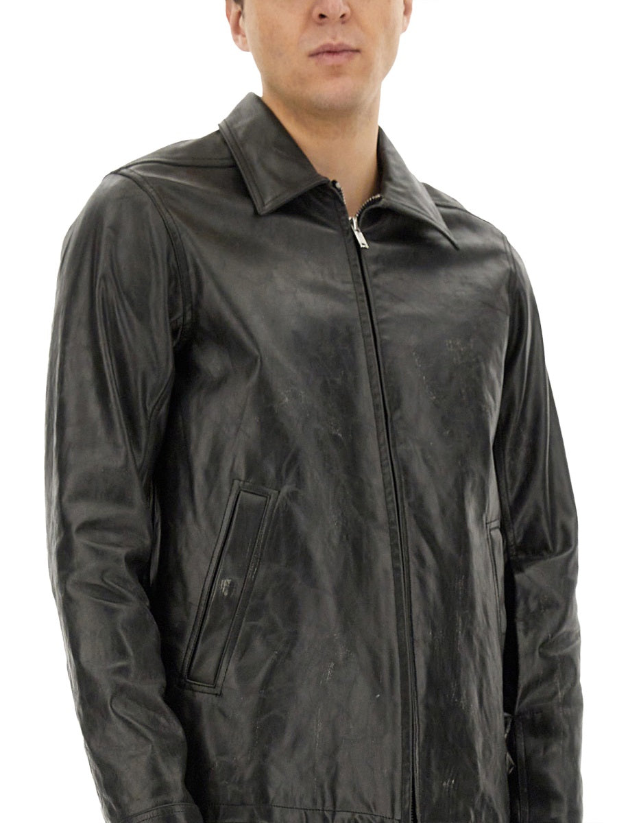 RICK OWENS Leather Bauhaus Jacket - Size 50