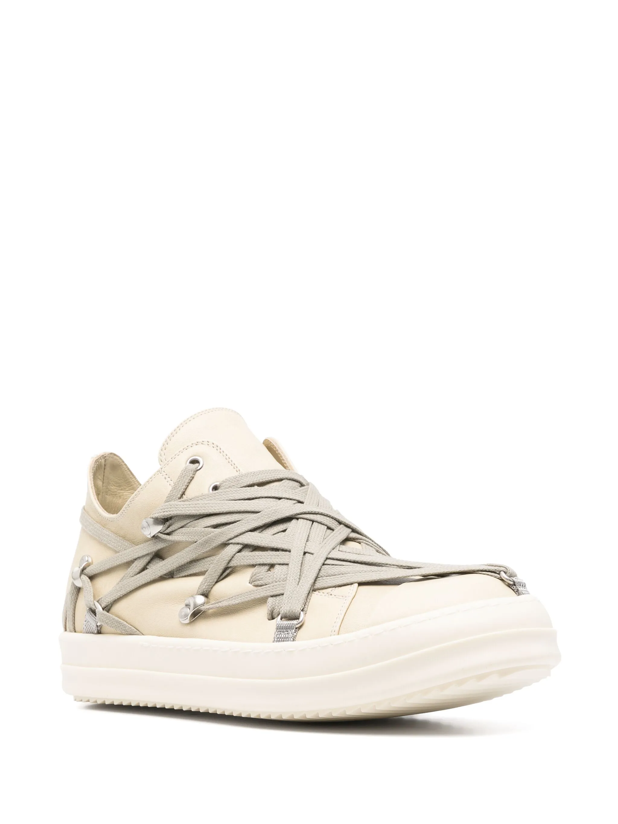 RICK OWENS Megalace Leather Sneakers