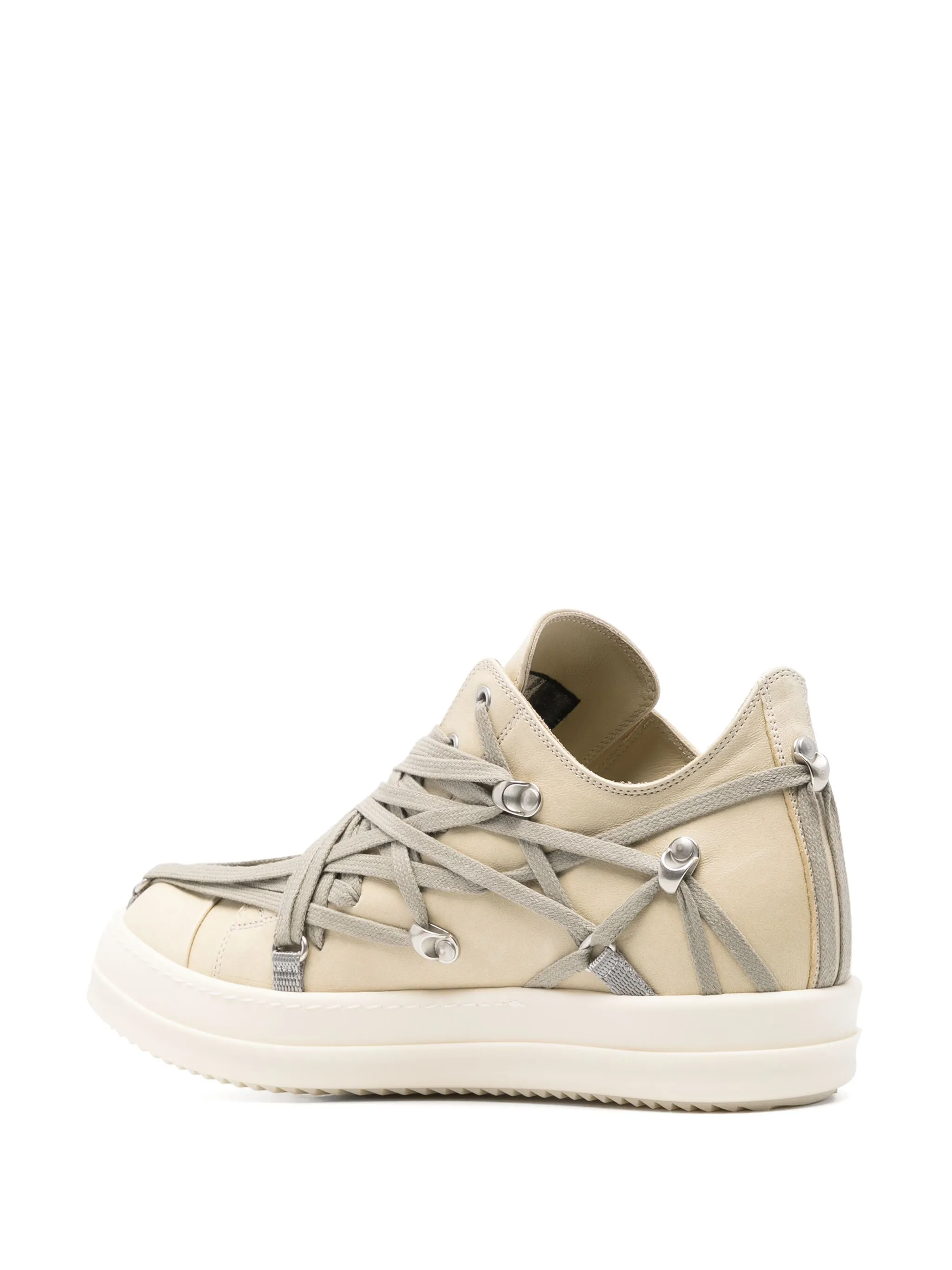 RICK OWENS Megalace Leather Sneakers