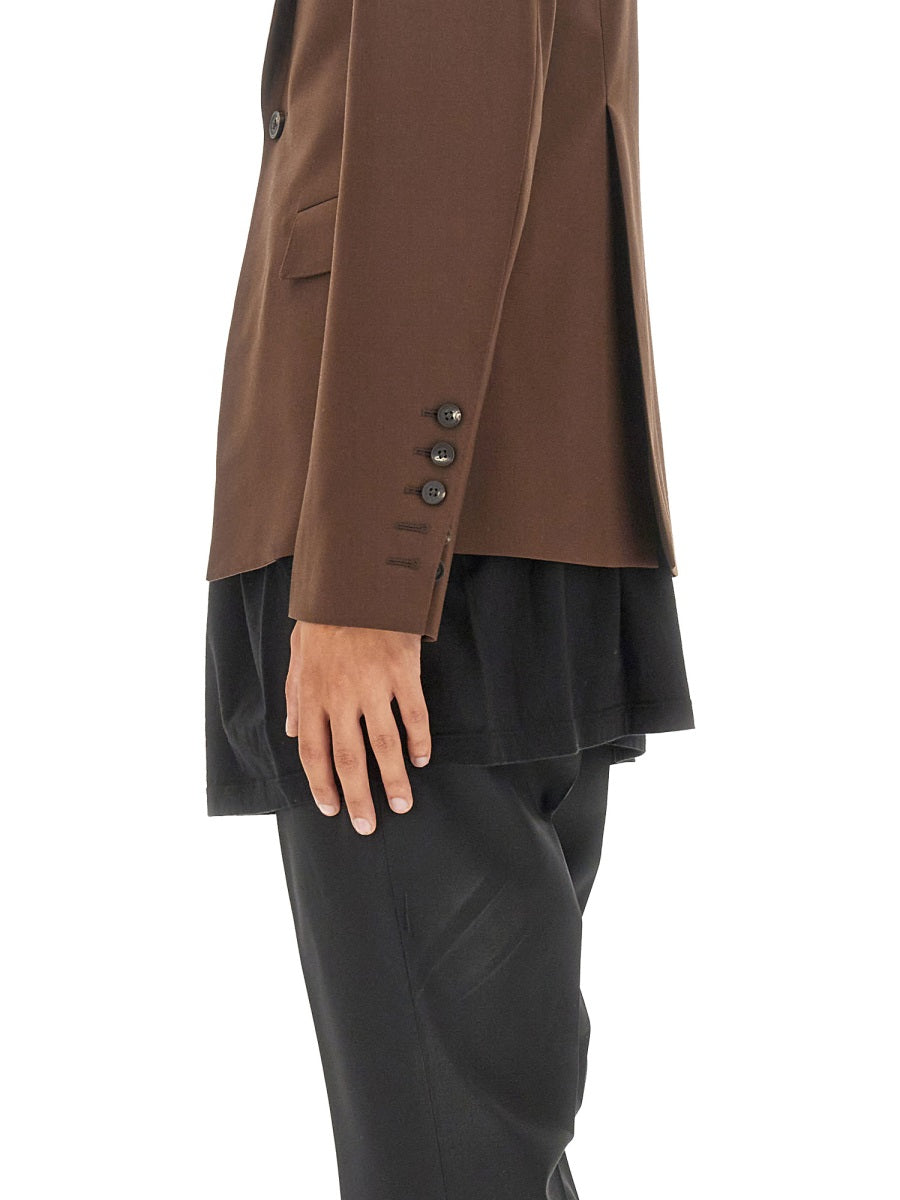 RICK OWENS Slim Fit Single-Breasted Jacket (Size 50)