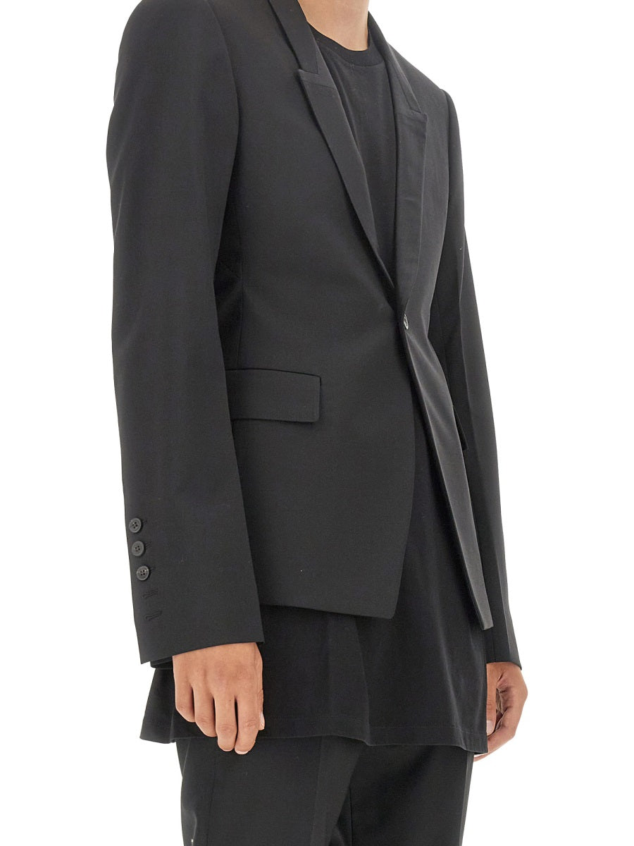 RICK OWENS Slim Fit Single-Breasted Jacket - Size 50