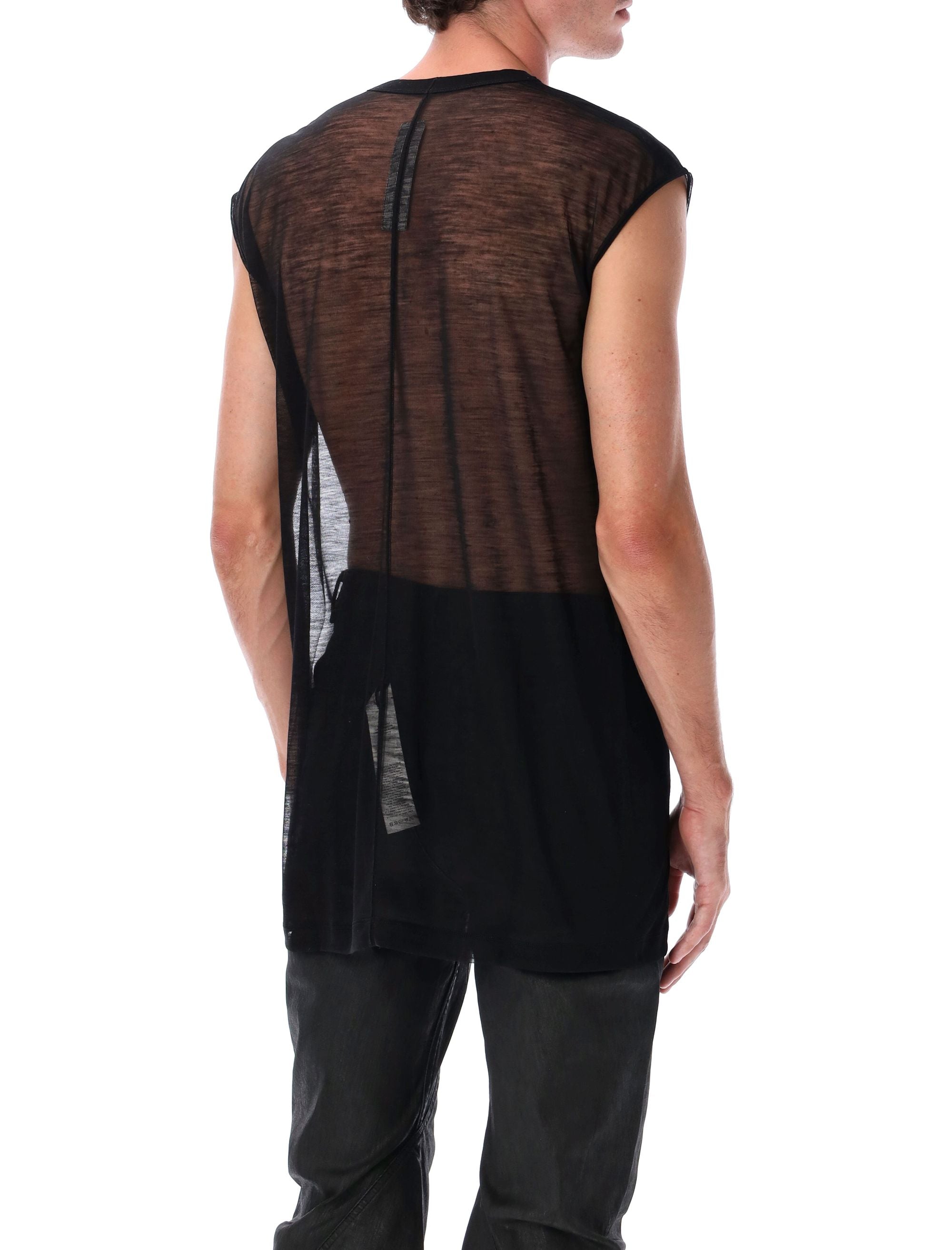 RICK OWENS Sheer Wool Deep V Tank Top - Size L