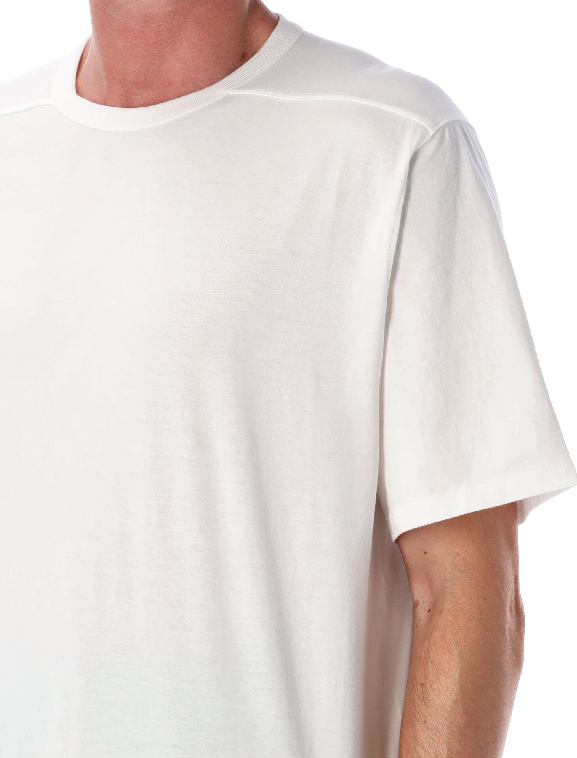 RICK OWENS Men's Ribbed Crew Neck T-Shirt - Size L