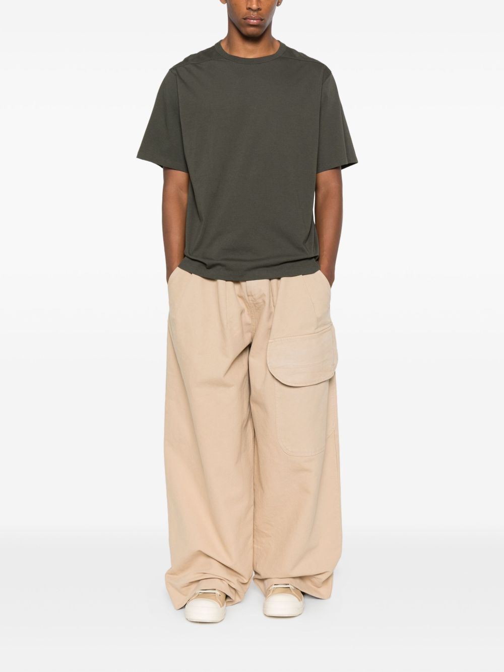 RICK OWENS Classic Short Sleeve T-Shirt in Washed Cotton - Size S