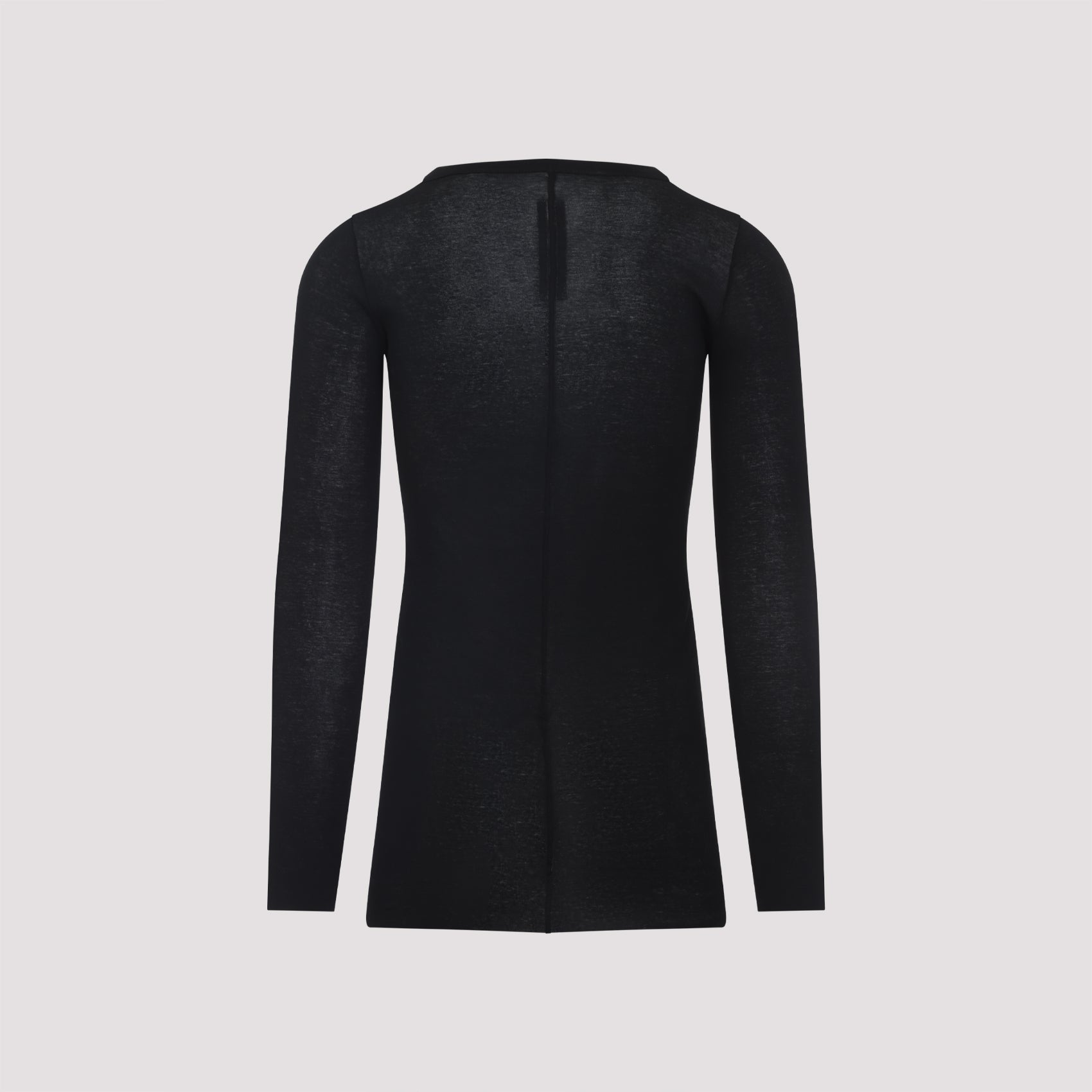 RICK OWENS Rib Knit Long Sleeve T-Shirt for Men