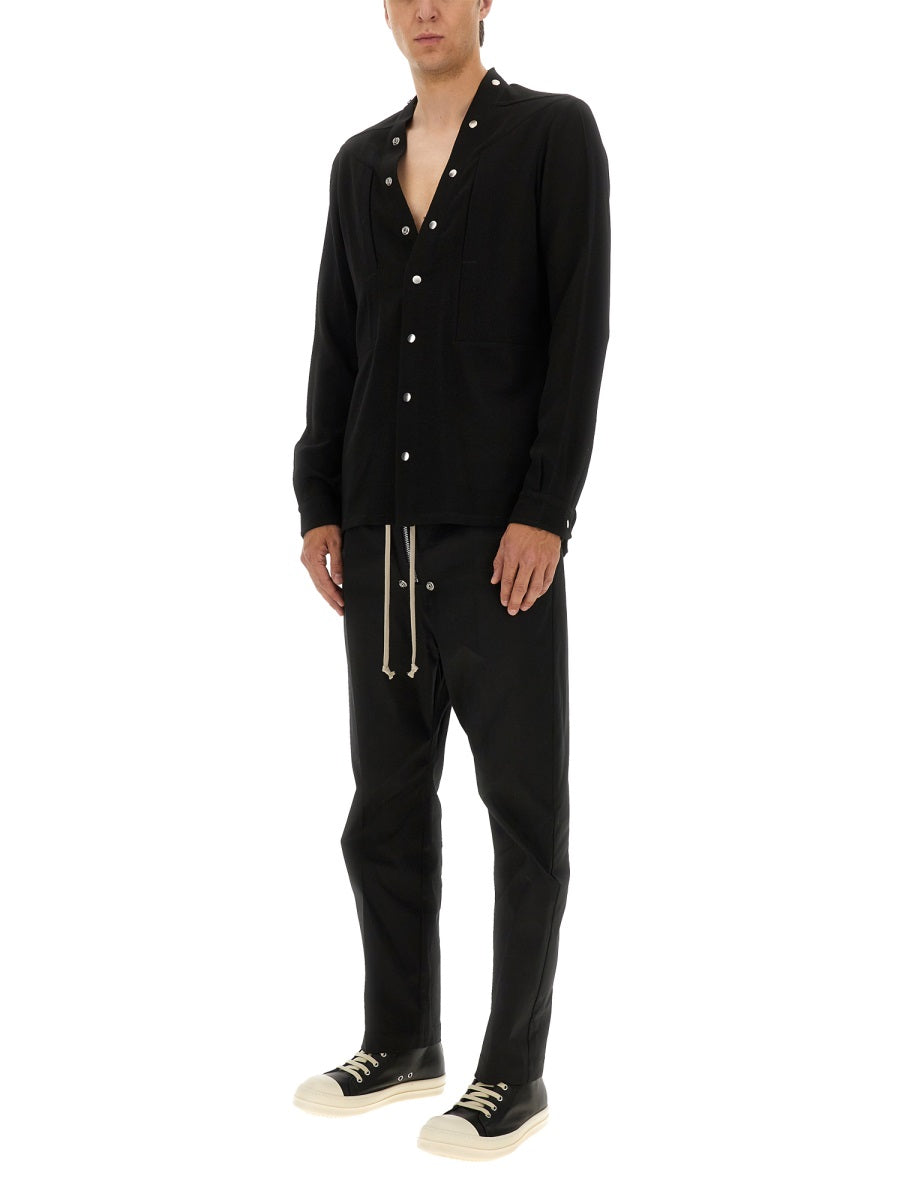 RICK OWENS Men's Premium Wool Shirt - Fall/Winter 2025