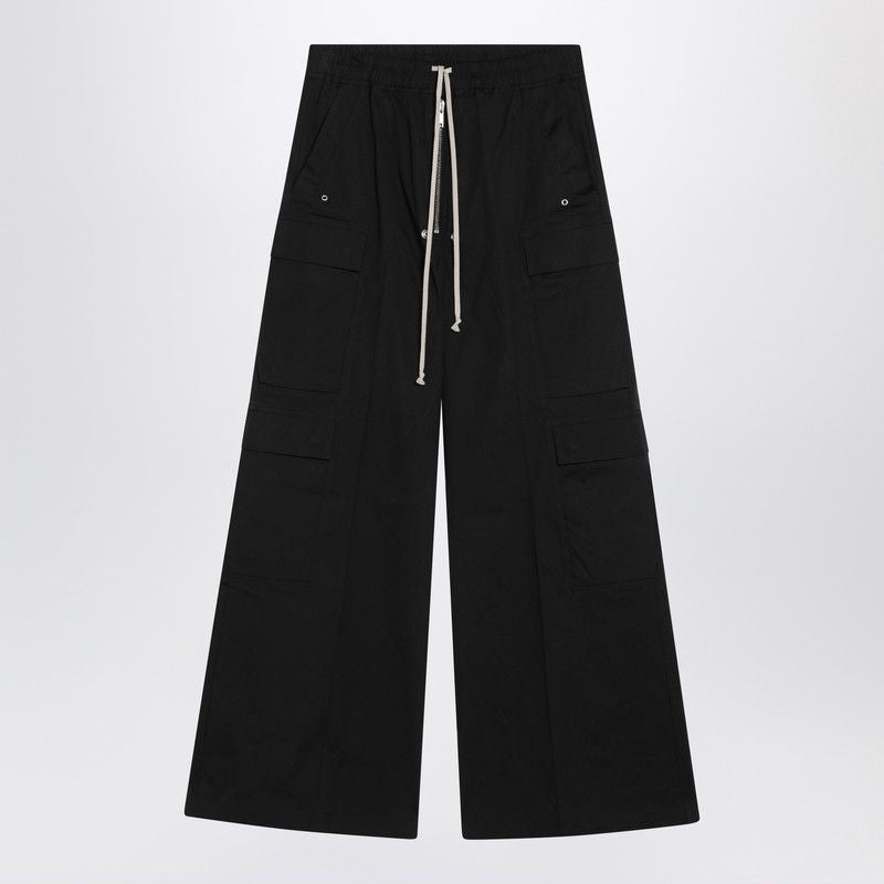 RICK OWENS Heavy Cotton Poplin Pants - Low Crotch, Wide Leg, Size 48
