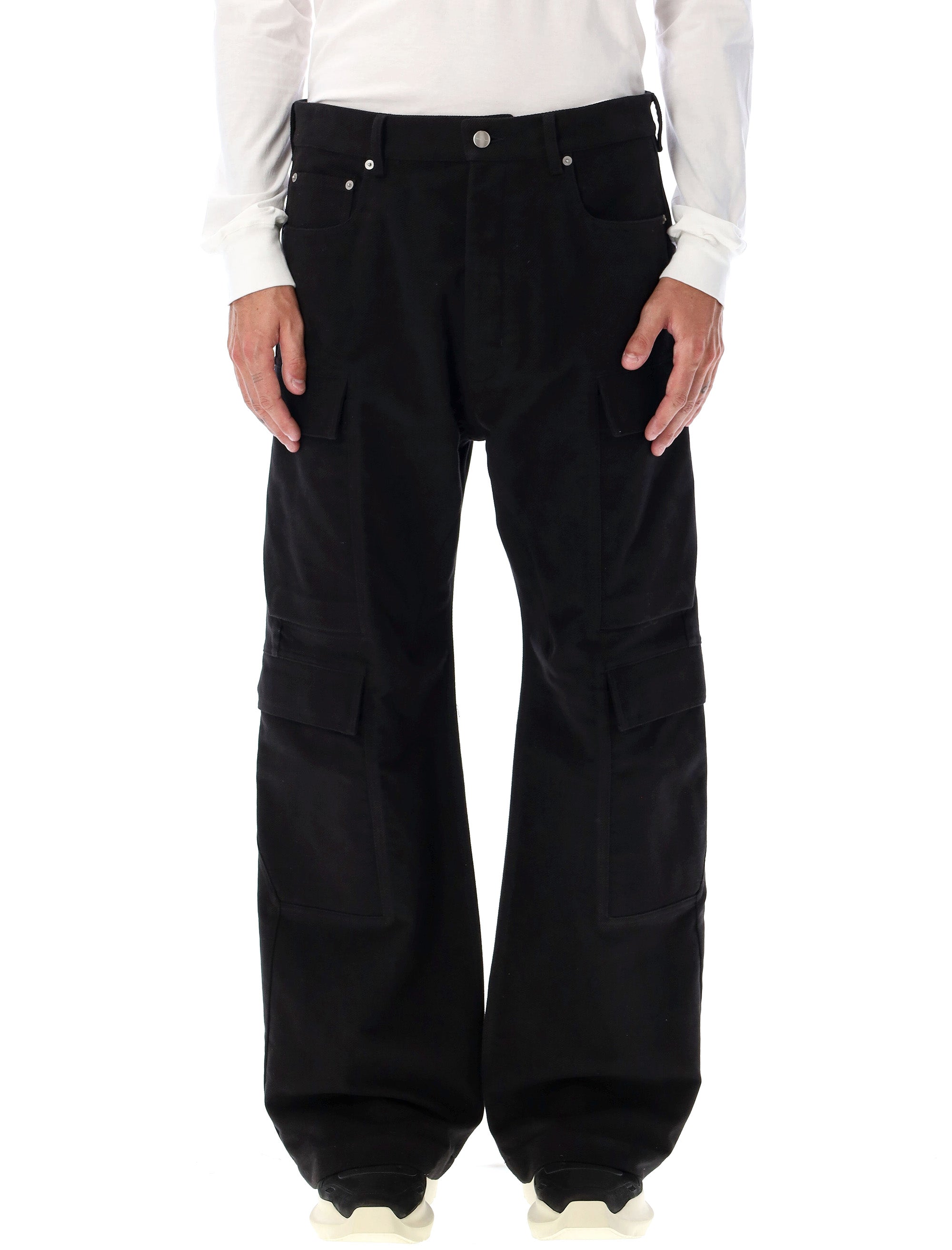 RICK OWENS Men's Cargo Pants with Pockets for FW25
