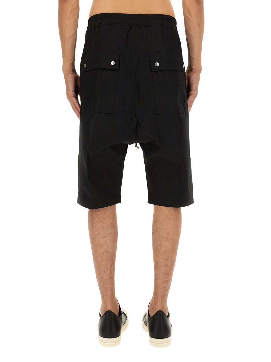 RICK OWENS Men's Mini Cotton Blend Shorts
