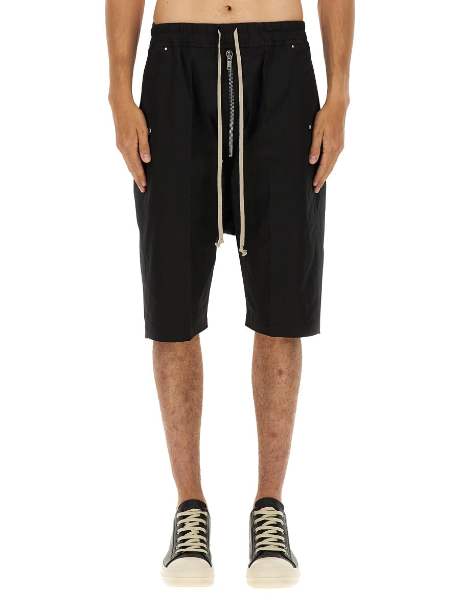 RICK OWENS Men's Mini Cotton Blend Shorts
