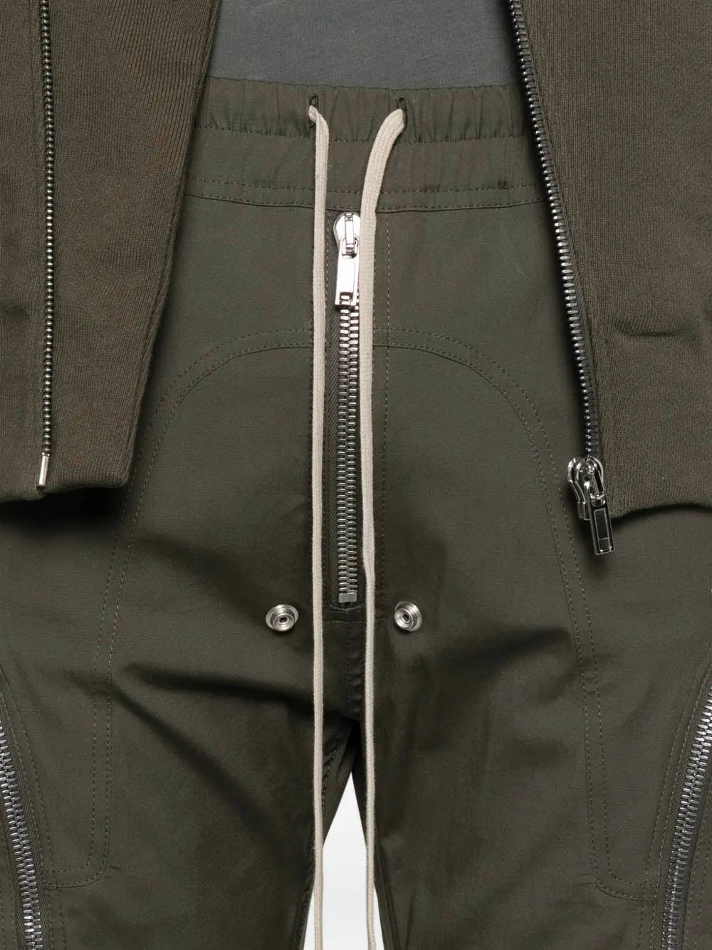 RICK OWENS Slim Fit Cargo Pants with Elastic Waist - Size 48
