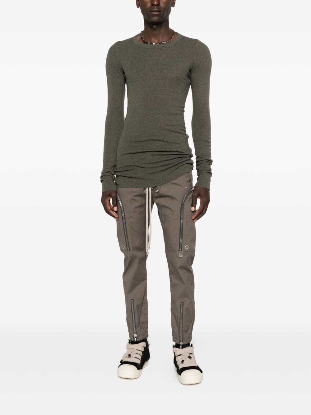 RICK OWENS Slim Fit Cargo Pants with Drawstring Waist - Size 48