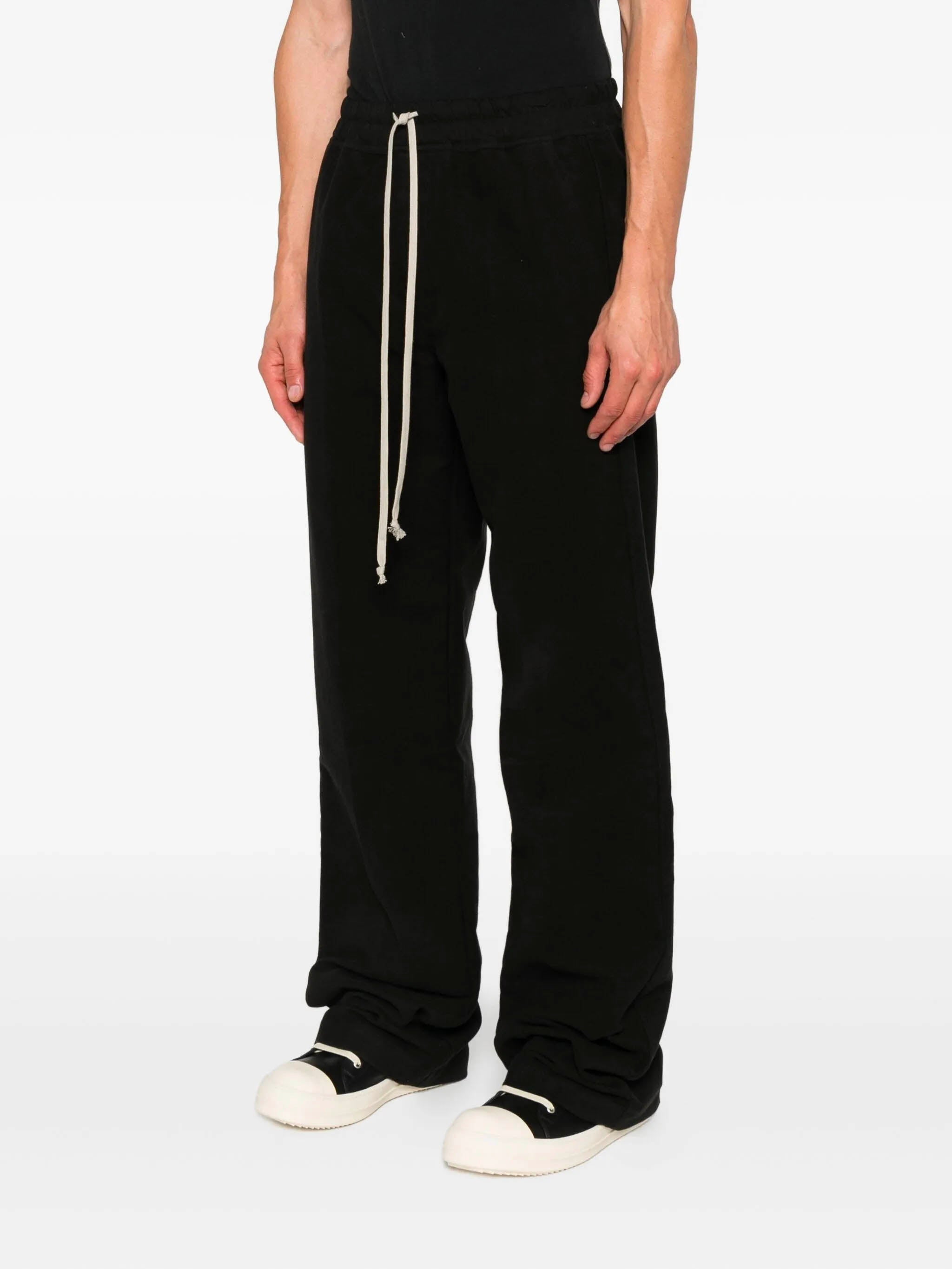 RICK OWENS Drawstring Trousers with Wide Straight Leg - Size 48