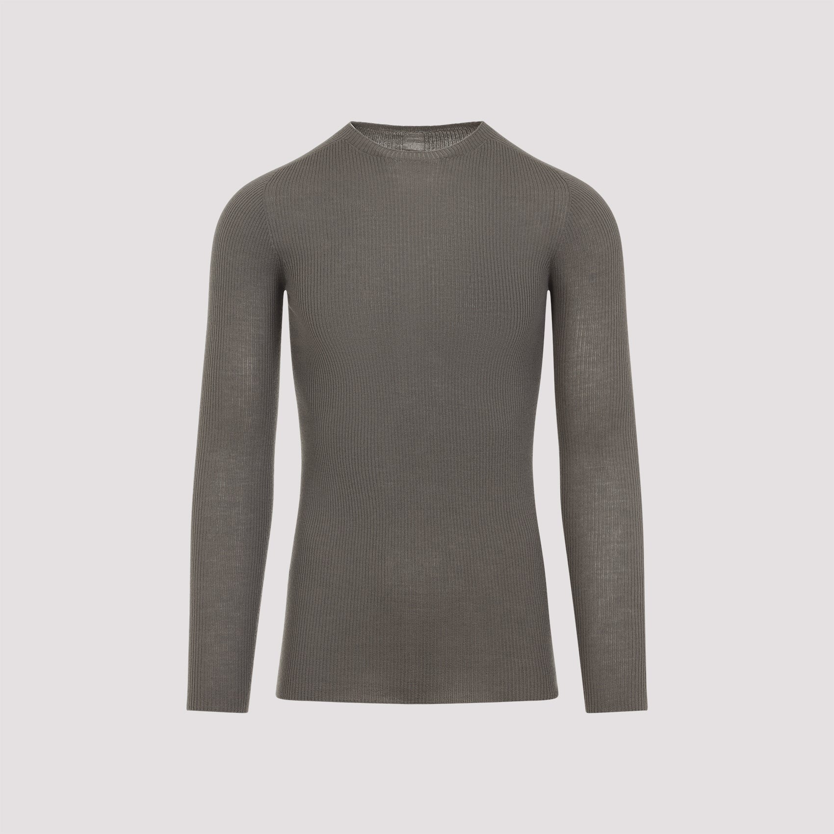 RICK OWENS Ribbed Round Neck Sweater for Men