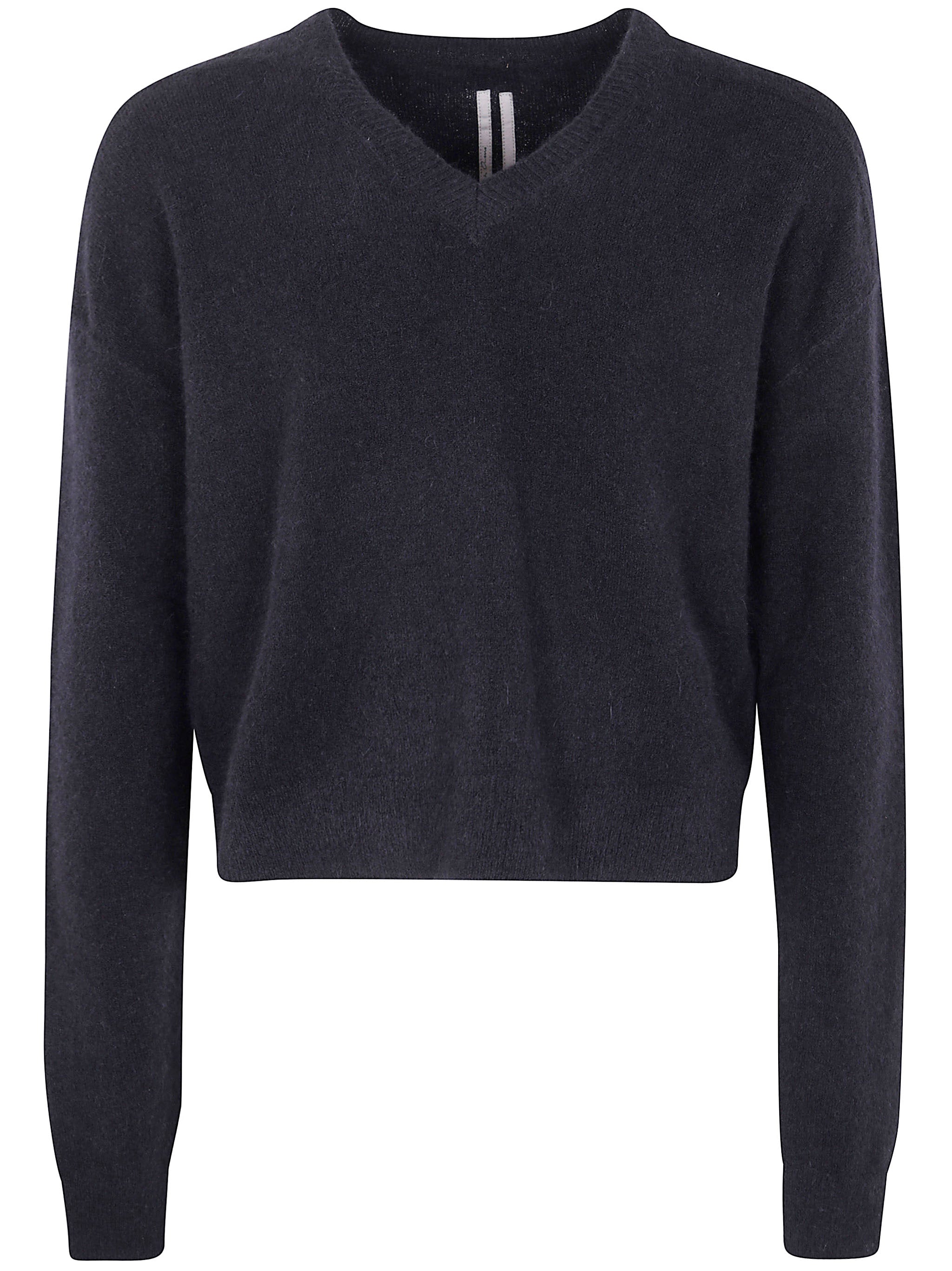 RICK OWENS Oversized V-Neck Alpaca Knit Sweater - Size M