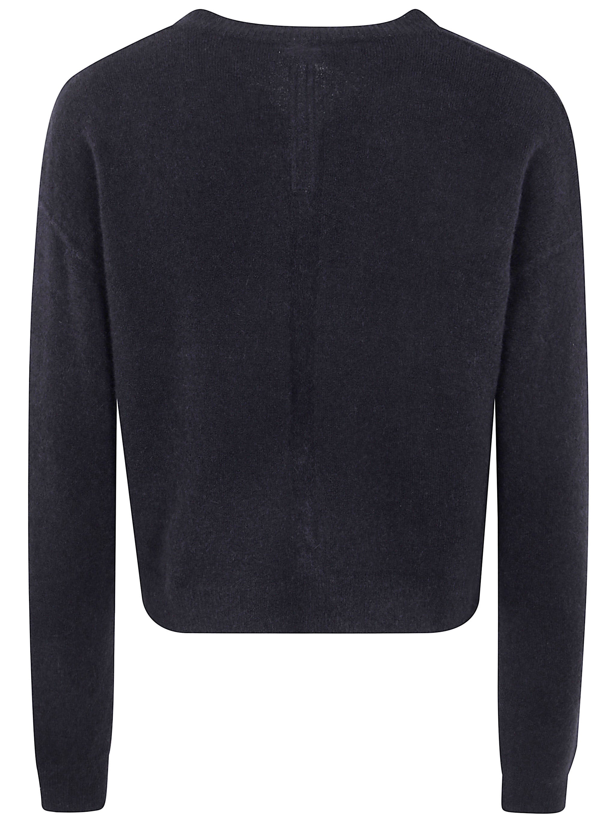 RICK OWENS Oversized V-Neck Alpaca Knit Sweater - Size M