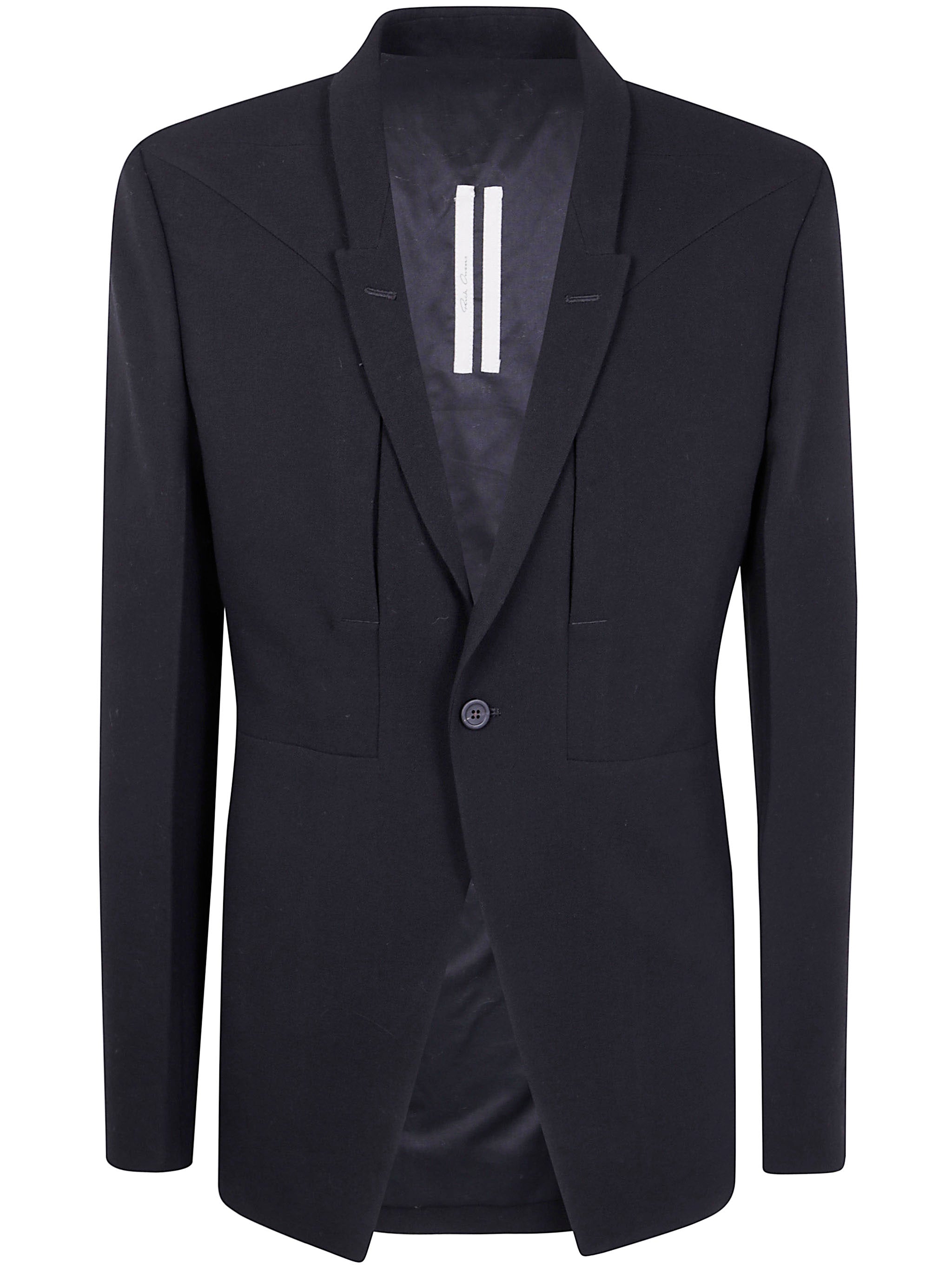 RICK OWENS Men's Fog Pocket Soft Blazer Jacket
