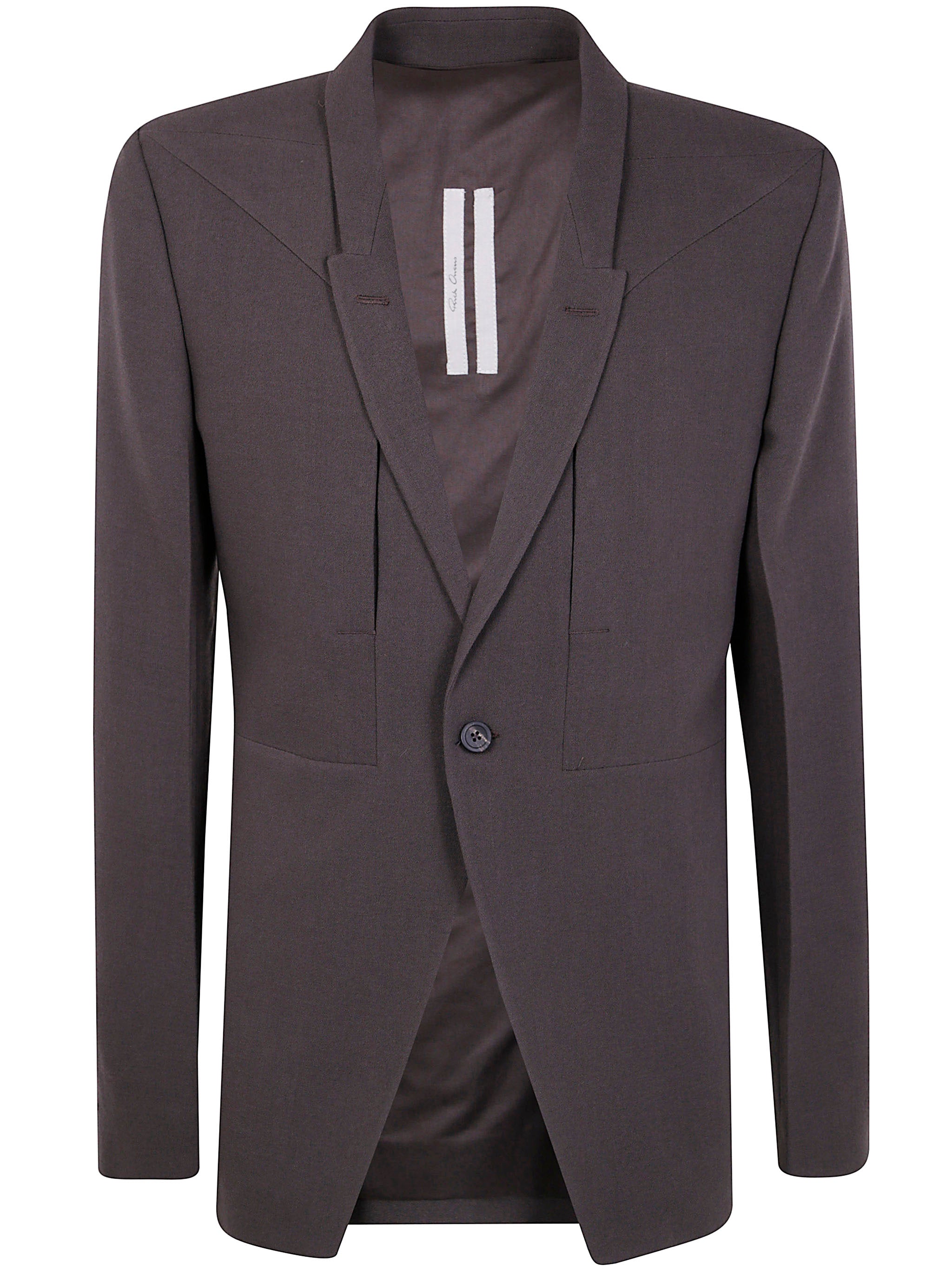 RICK OWENS Fogpocket Soft Blazer Jacket for Men - FW25