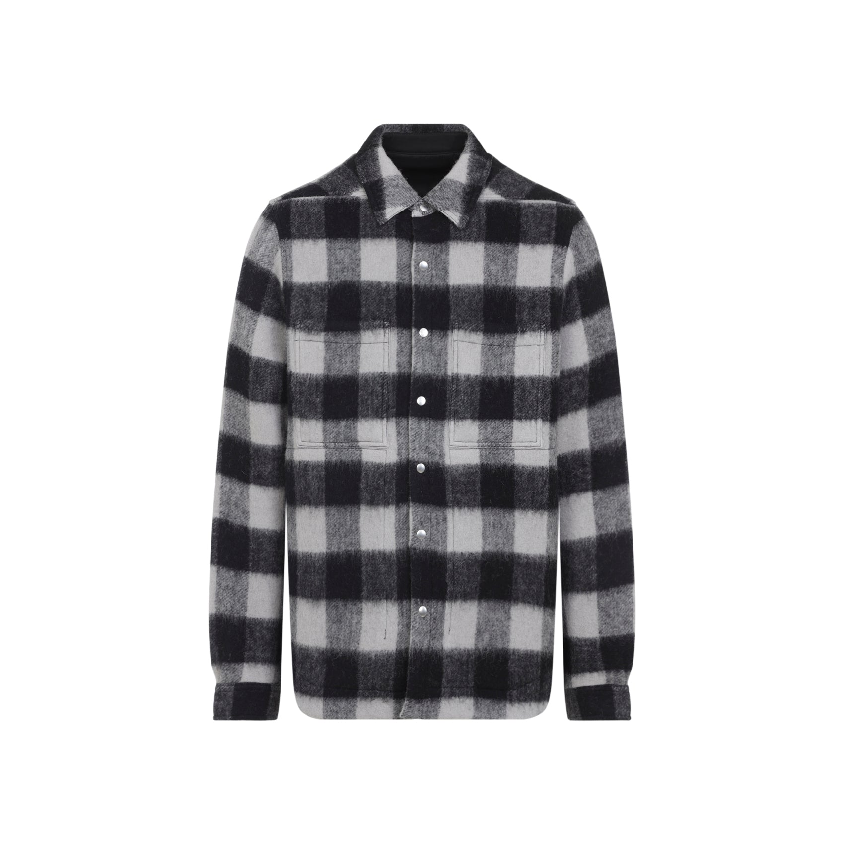 RICK OWENS Men's Outer Shirt - Modern Wool Fabric