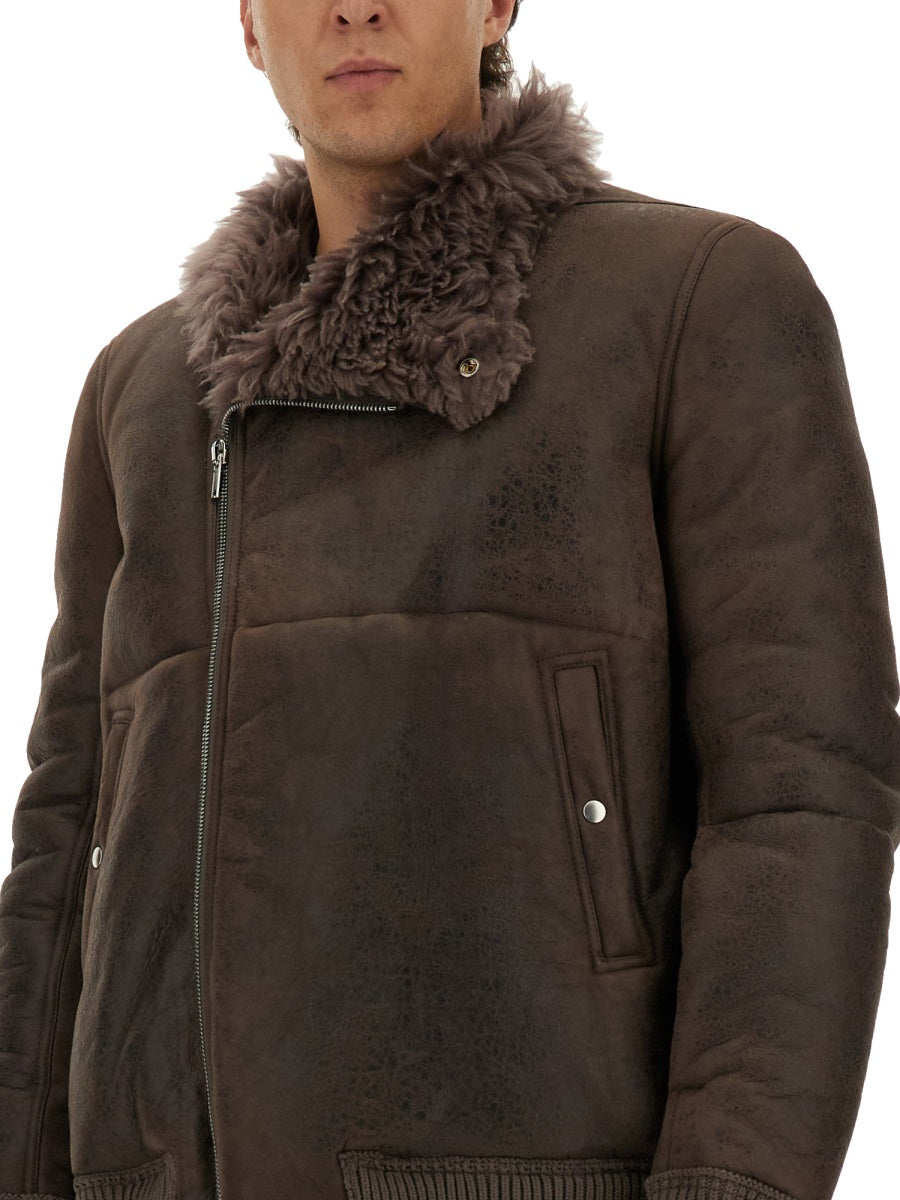 RICK OWENS Luxe Men’s Shearling Trench Coat