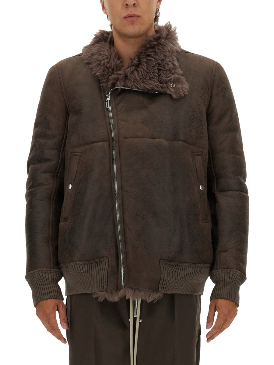 RICK OWENS Luxe Men’s Shearling Trench Coat