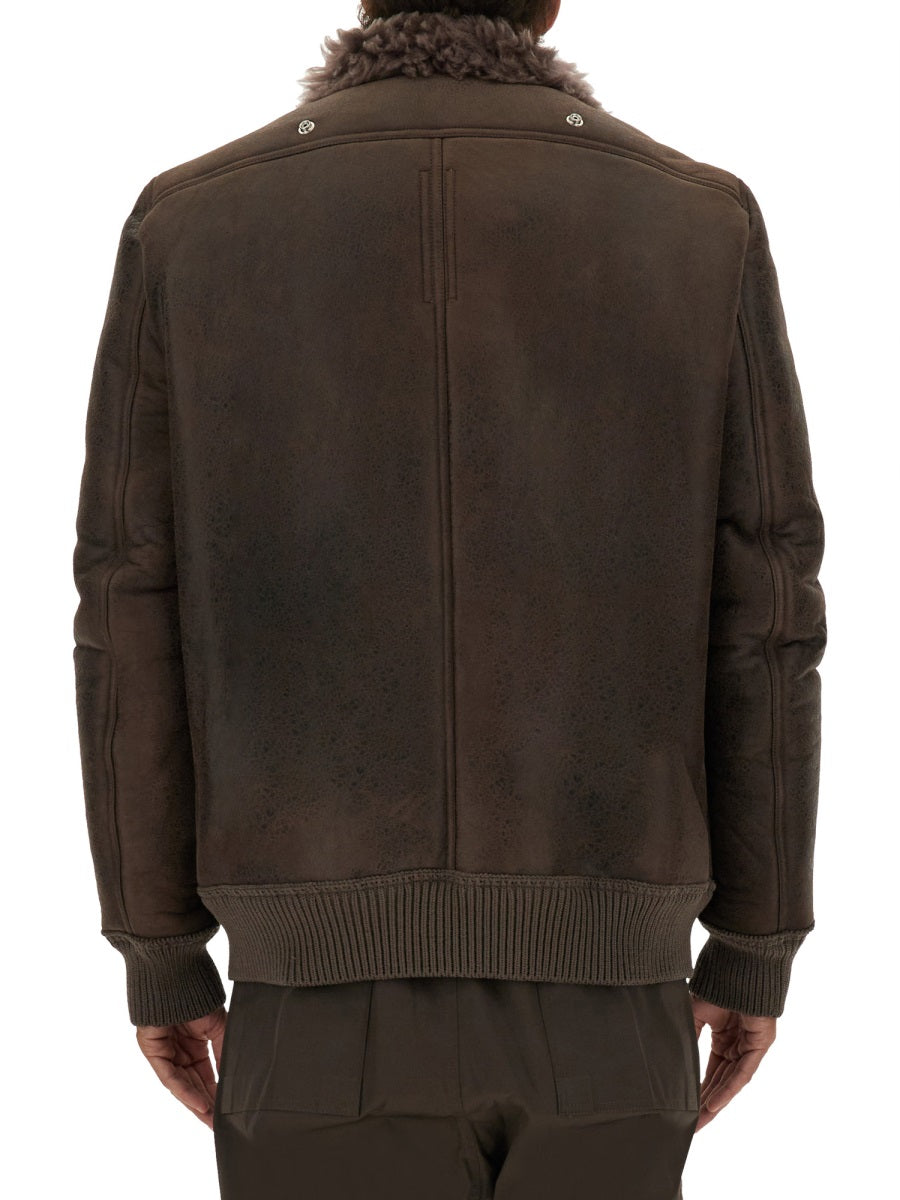 RICK OWENS Luxe Men’s Shearling Trench Coat