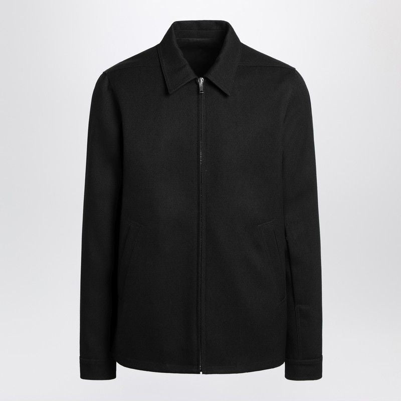RICK OWENS Men's Zip-Front Wool Shirt Jacket