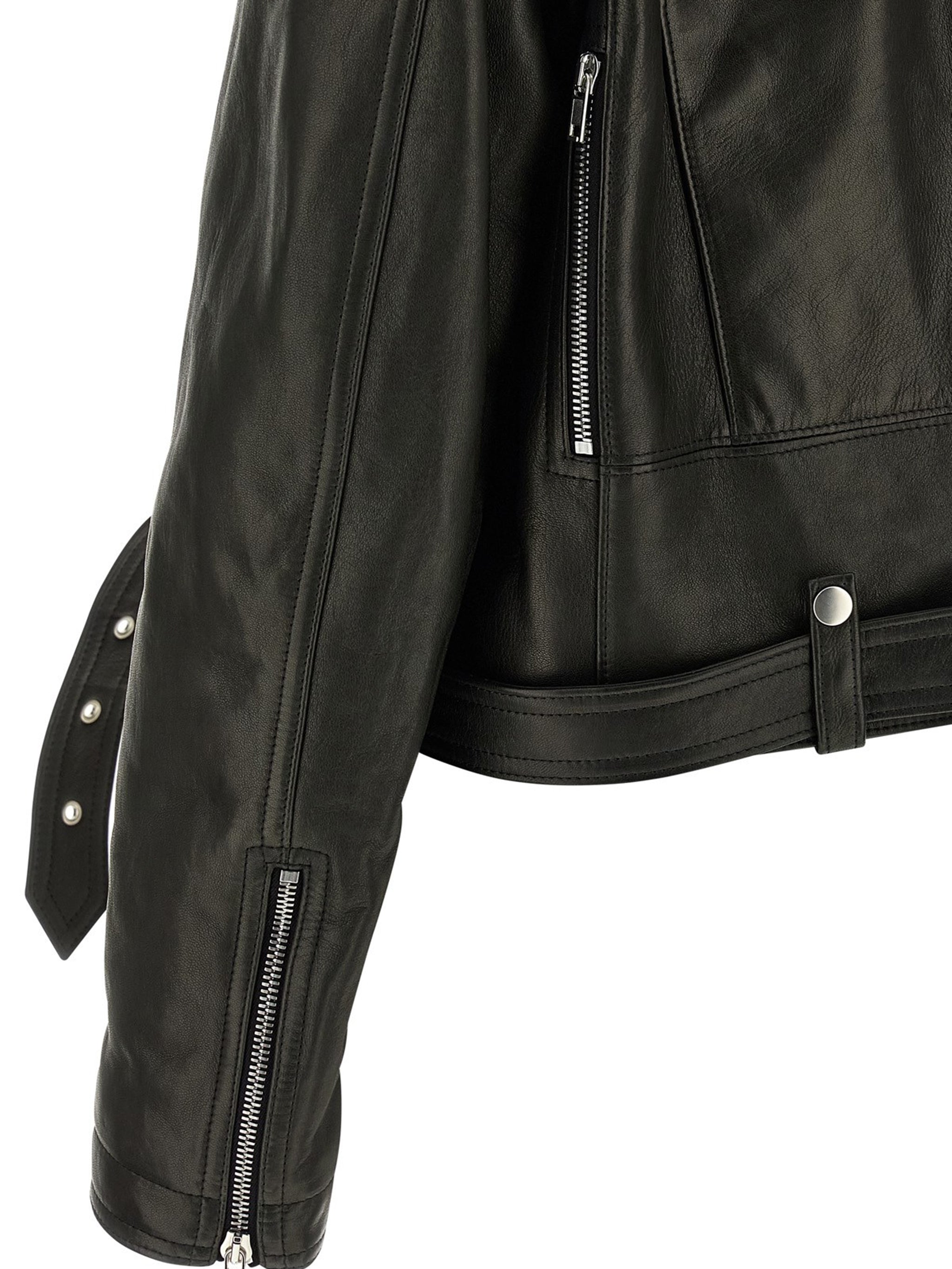 RICK OWENS Cropped Jumbo Bauhaus Stooges Leather Jacket
