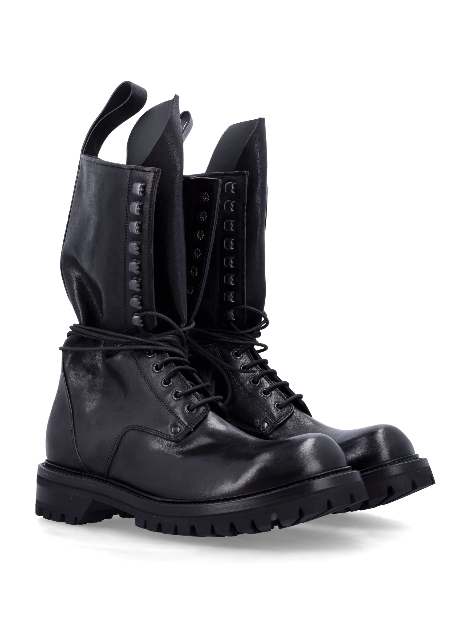 RICK OWENS Army Laced Boot - Men’s Footwear - FW25