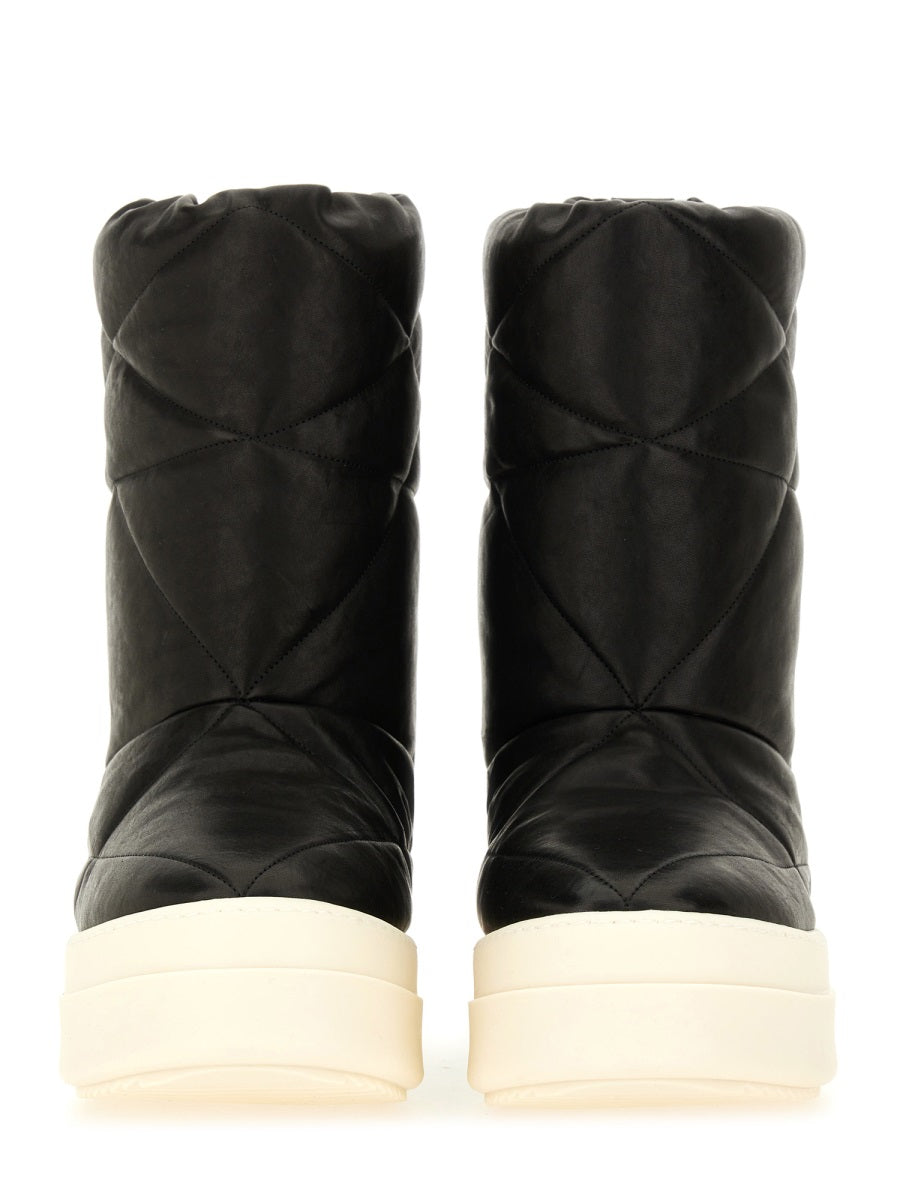 RICK OWENS Italian Leather Boot for Men