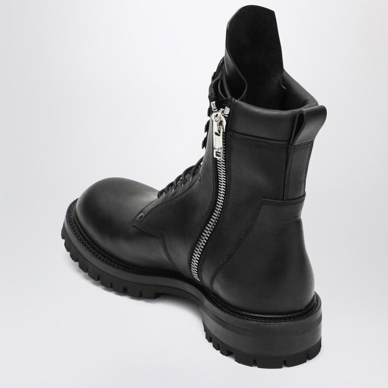 RICK OWENS Lace-Up Army Boots for Men