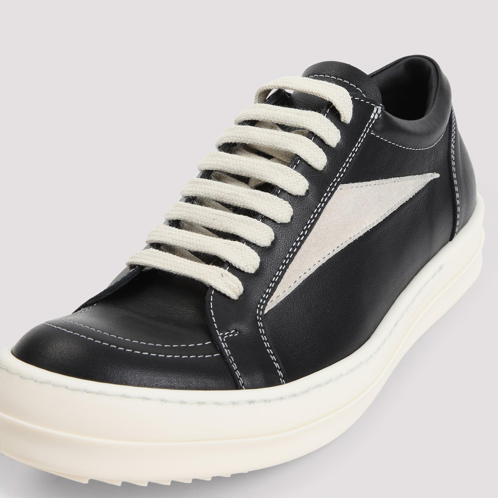 RICK OWENS Leather High-Top Sneakers for Men - FW25 Collection