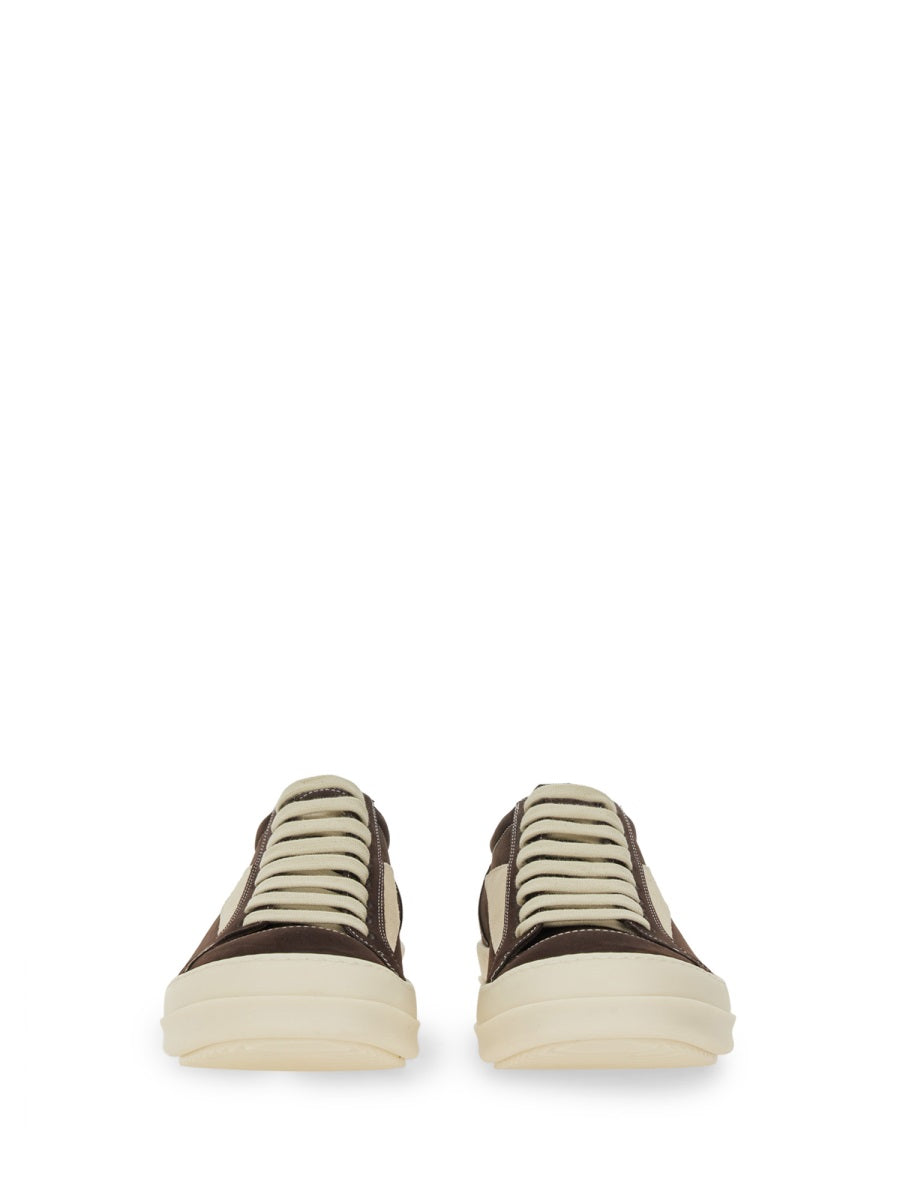 RICK OWENS Vintage Ankle-High Sneakers with Triangular Appliqué