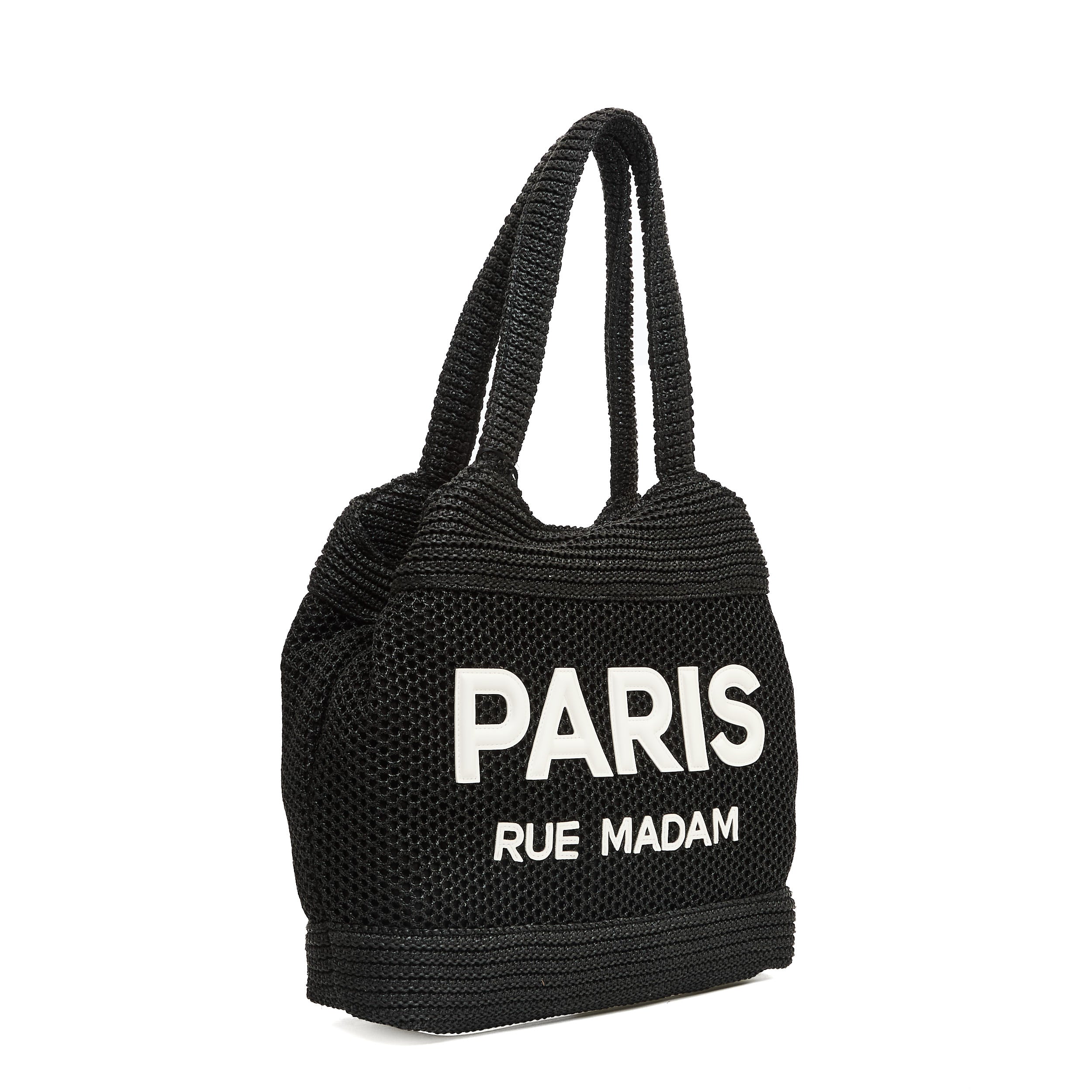 RUE MADAME Elegant Raffia Shopping Handbag (36x39x8 cm)