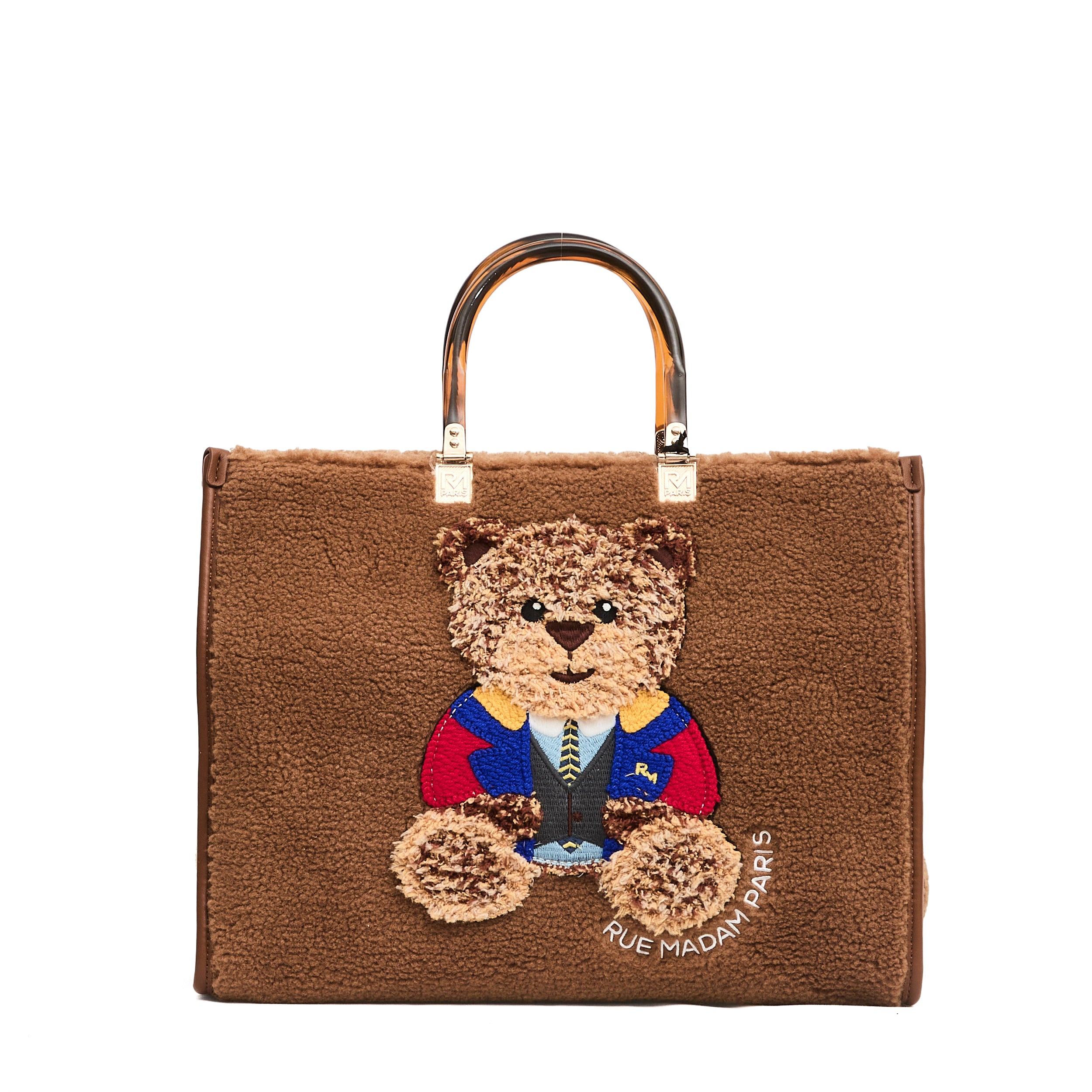 RUE MADAME Teddy Bear Design Tote Handbag - 36x27x16 cm