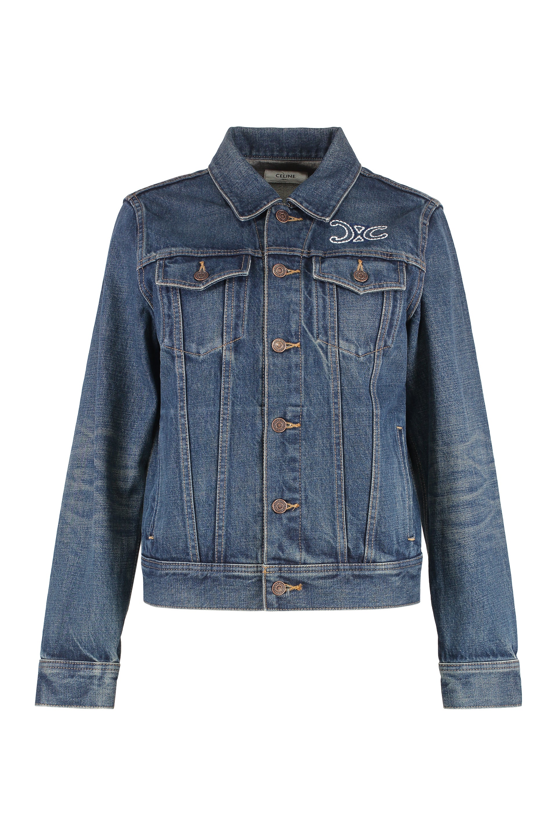CELINE Classic Denim Jacket with Pocket Detail for Women
