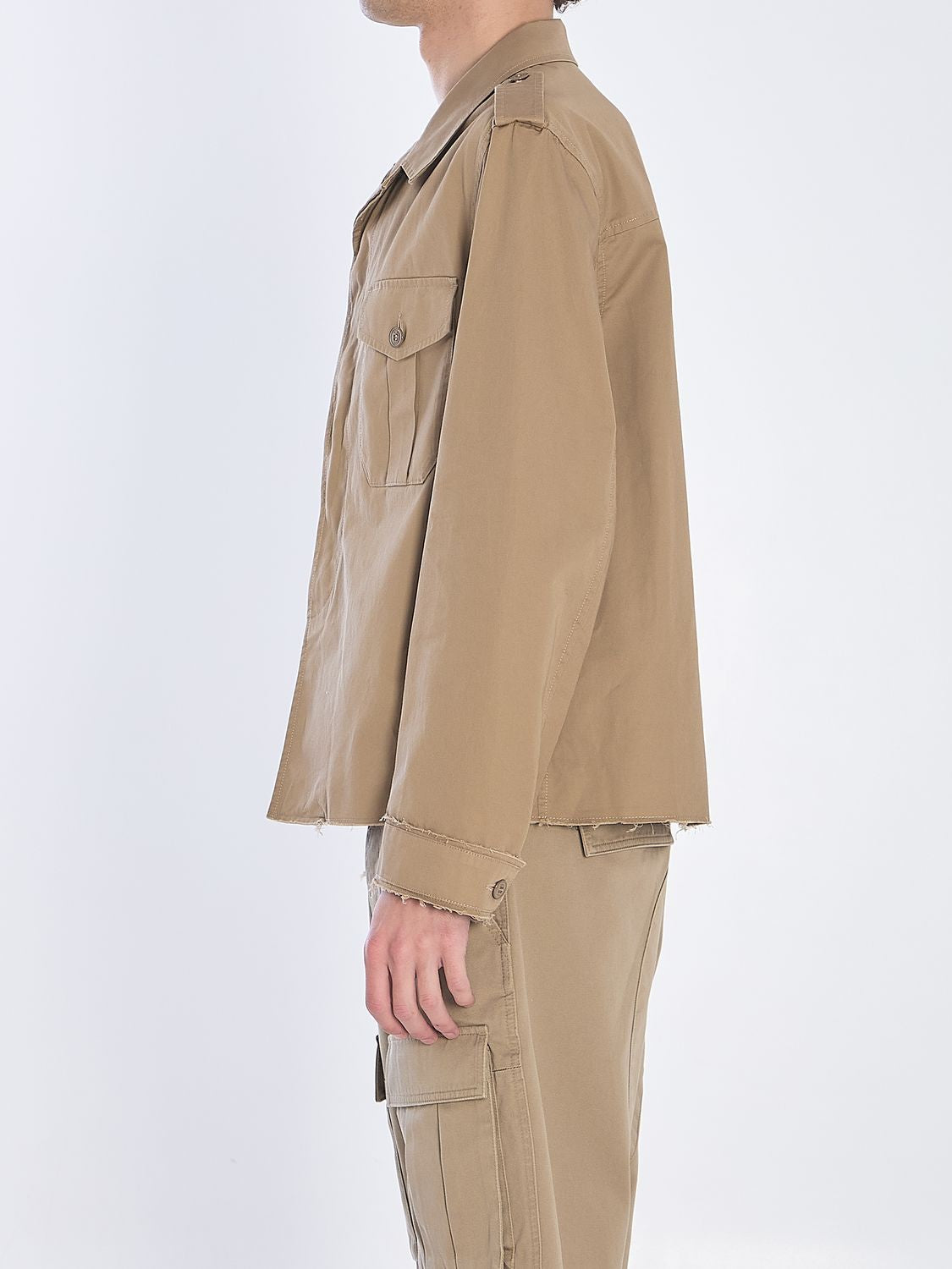 CELINE Oversized Safari Jacket - Relaxed Fit, Size 50