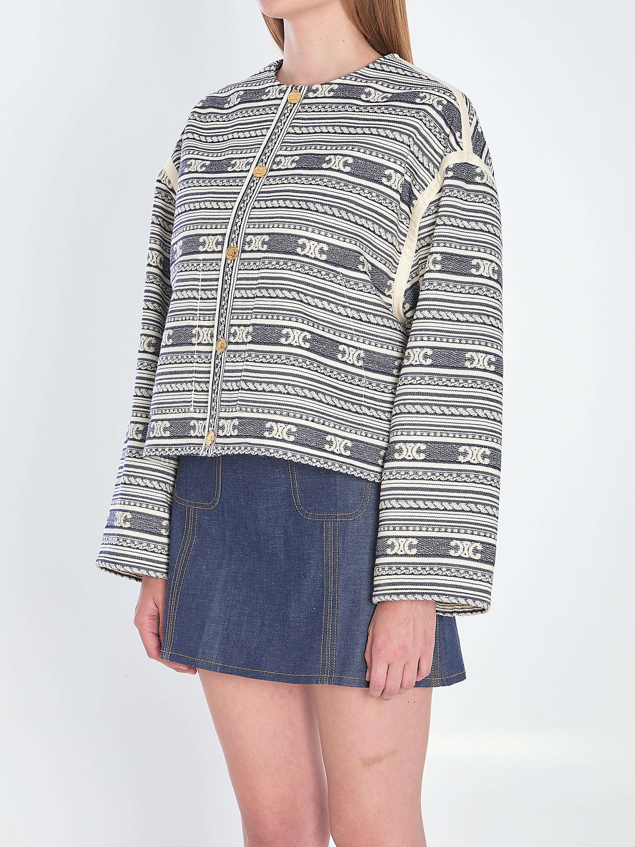 CELINE Classic Striped Jacket - Size 38