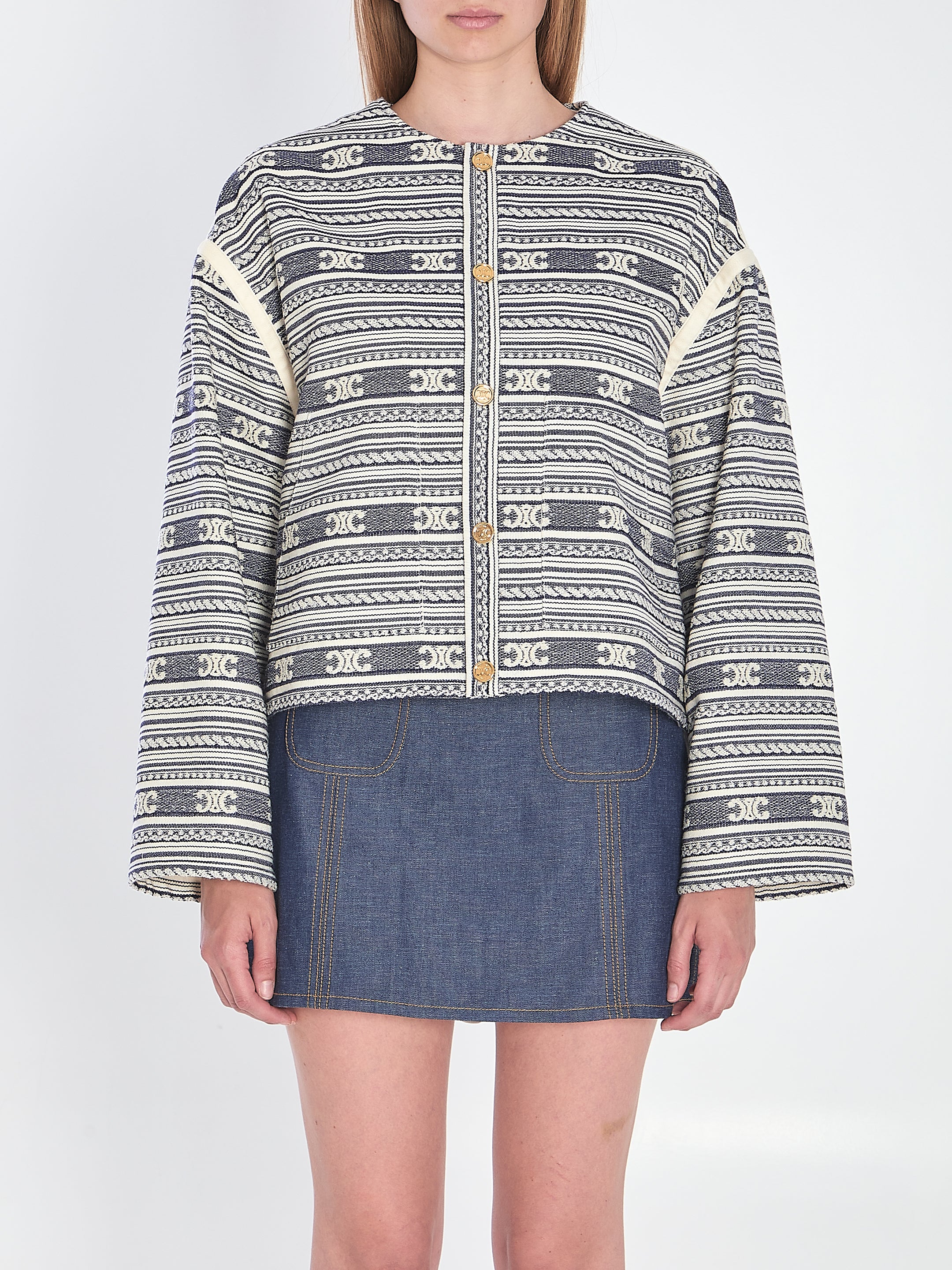 CELINE Classic Striped Jacket - Size 38