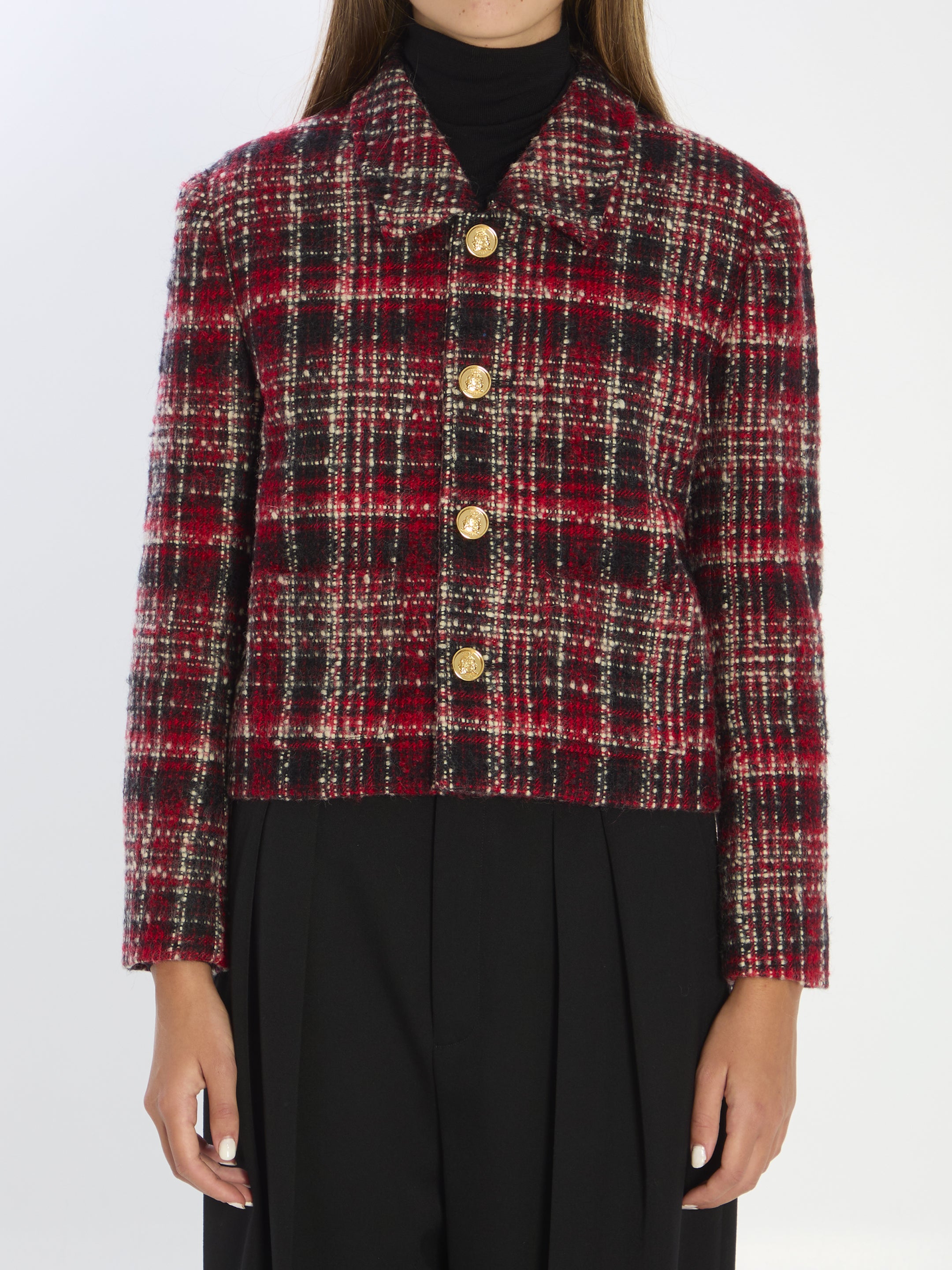 CELINE Tailored Wool Jacket with Shoulder Pads - Size 38