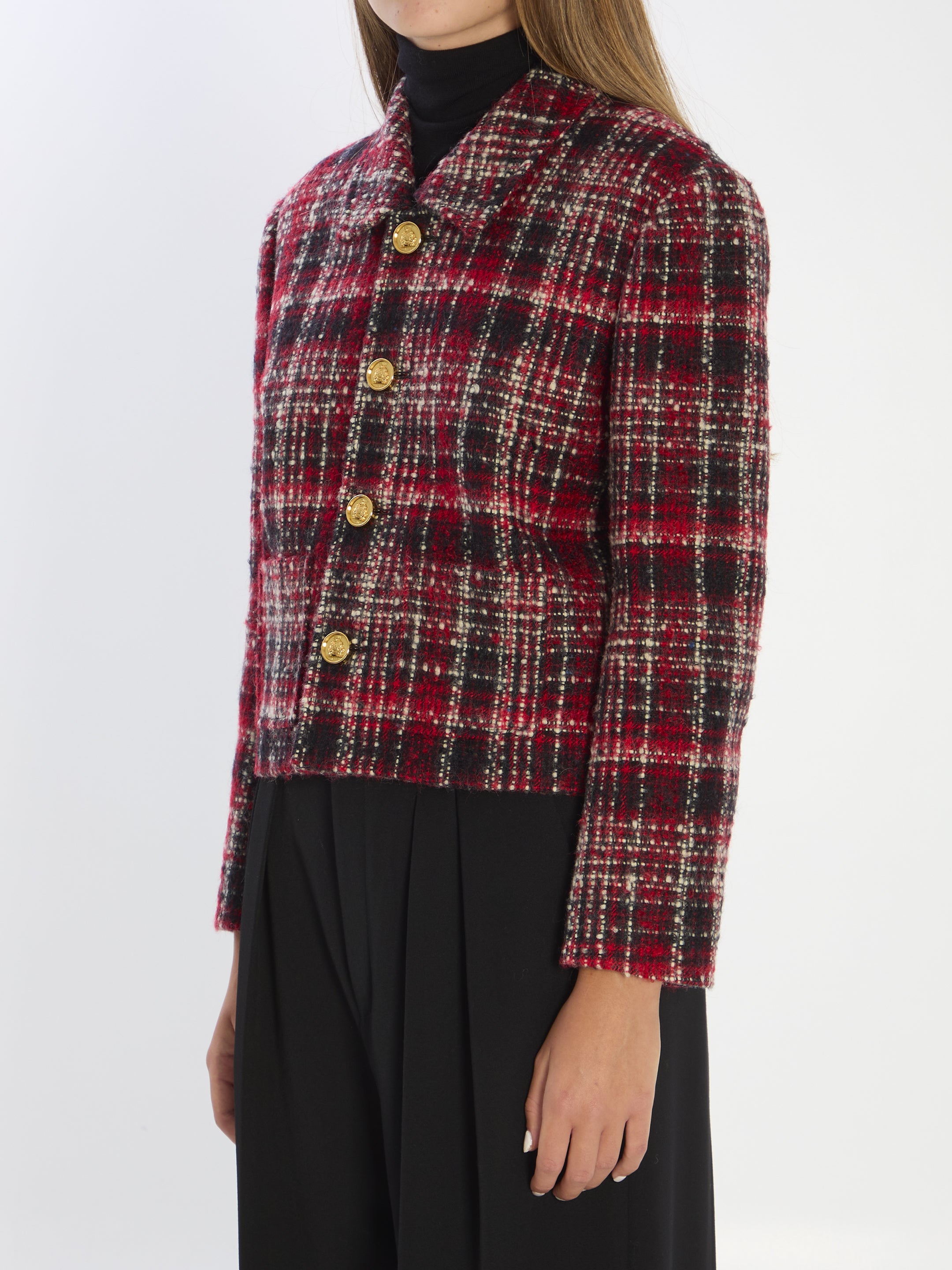 CELINE Tailored Wool Jacket with Shoulder Pads - Size 38