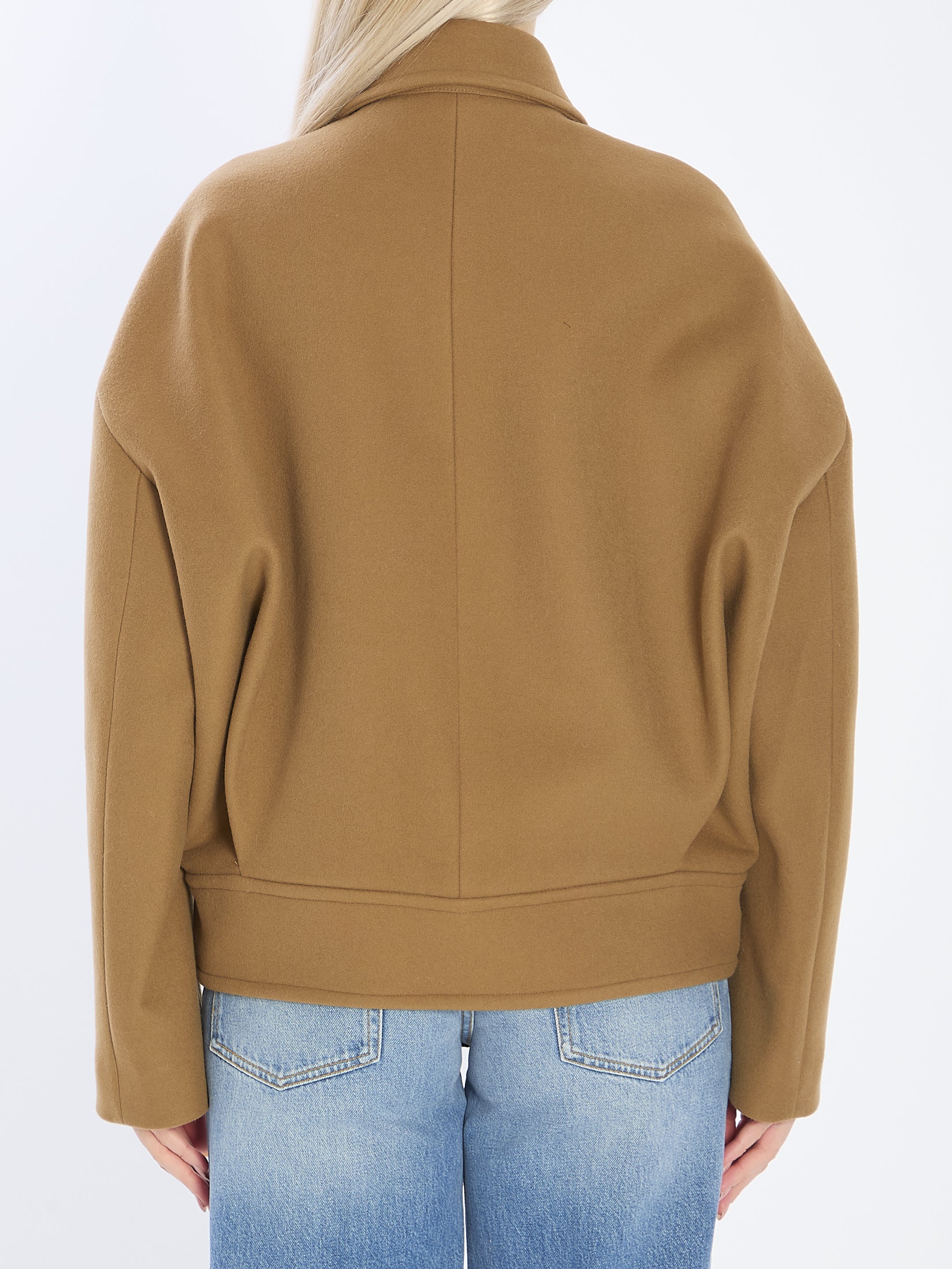 CELINE Wool and Cashmere Bomber Jacket - Size 36