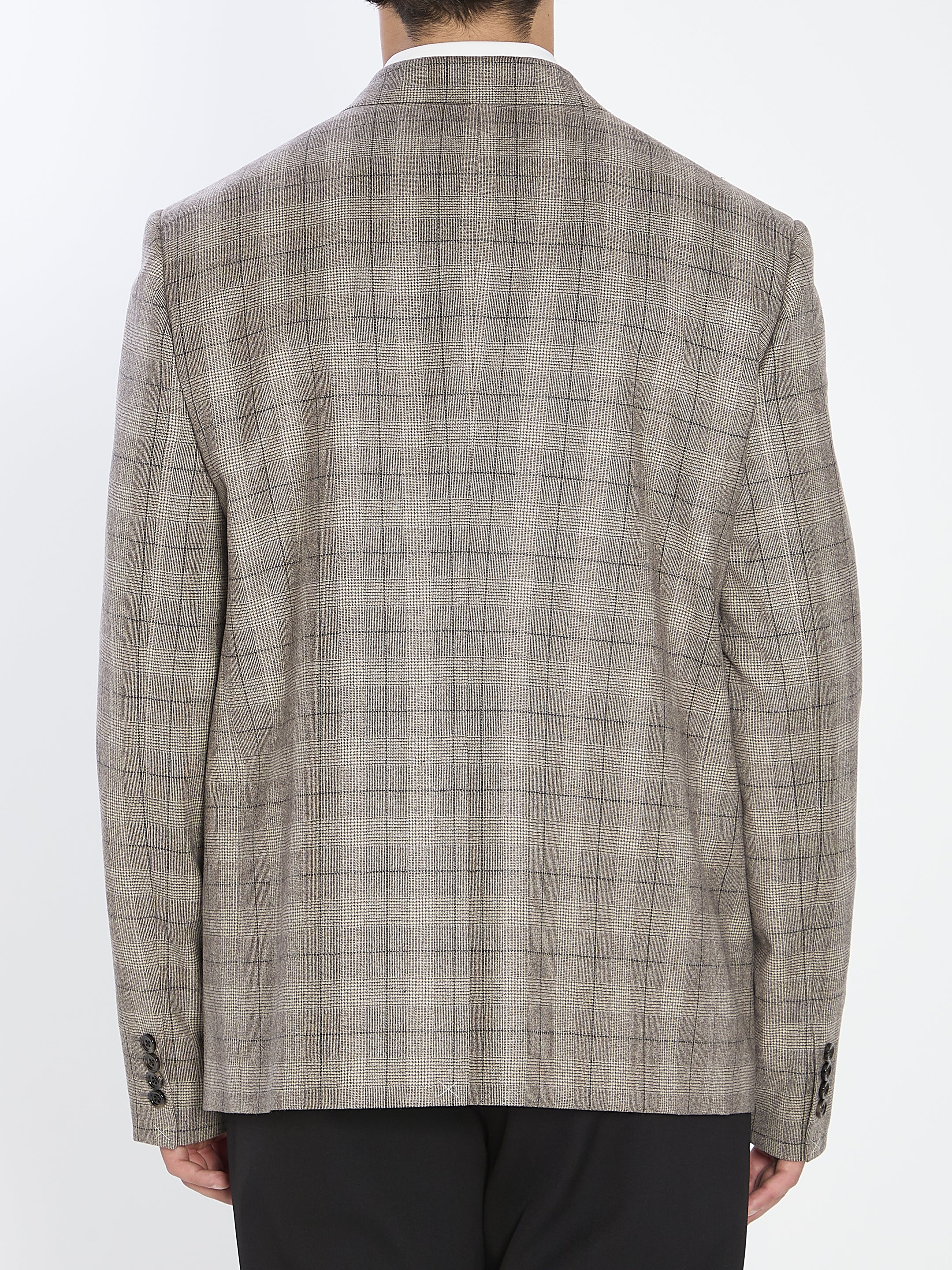 CELINE Men's Wool Vest Jacket - Mini Plastron Design