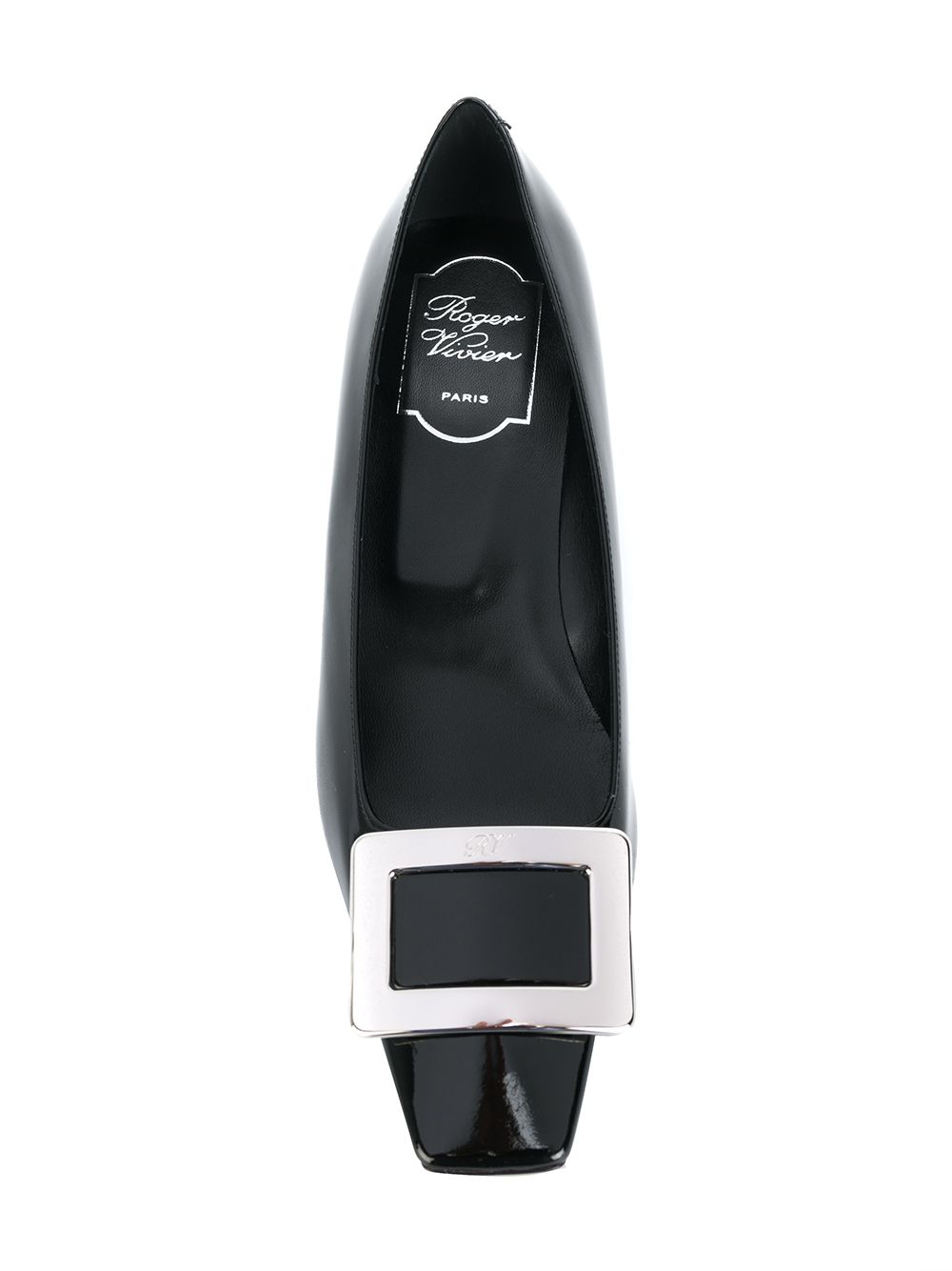 ROGER VIVIER Signature Belle Vivier Pumps with Square Buckle - 4.5 cm Heel
