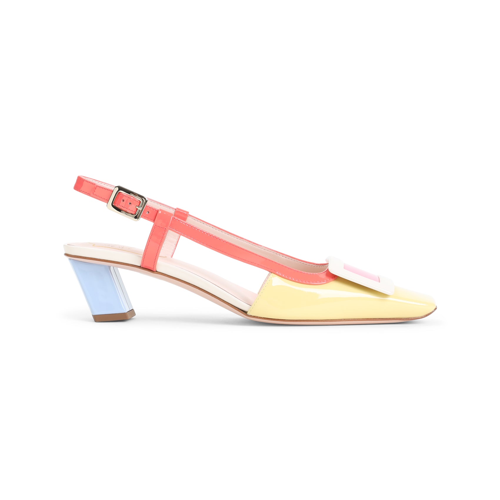 ROGER VIVIER Slingback Pumps with Covered Buckle and Adjustable Ankle Strap