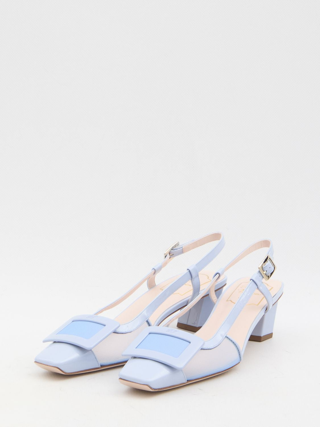 ROGER VIVIER Mesh Slingback Pumps with Square-Toe Design - 4.5cm Heel