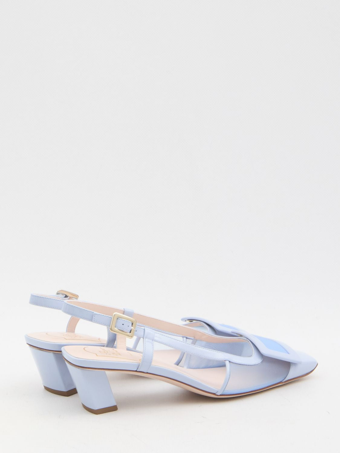 ROGER VIVIER Mesh Slingback Pumps with Square-Toe Design - 4.5cm Heel