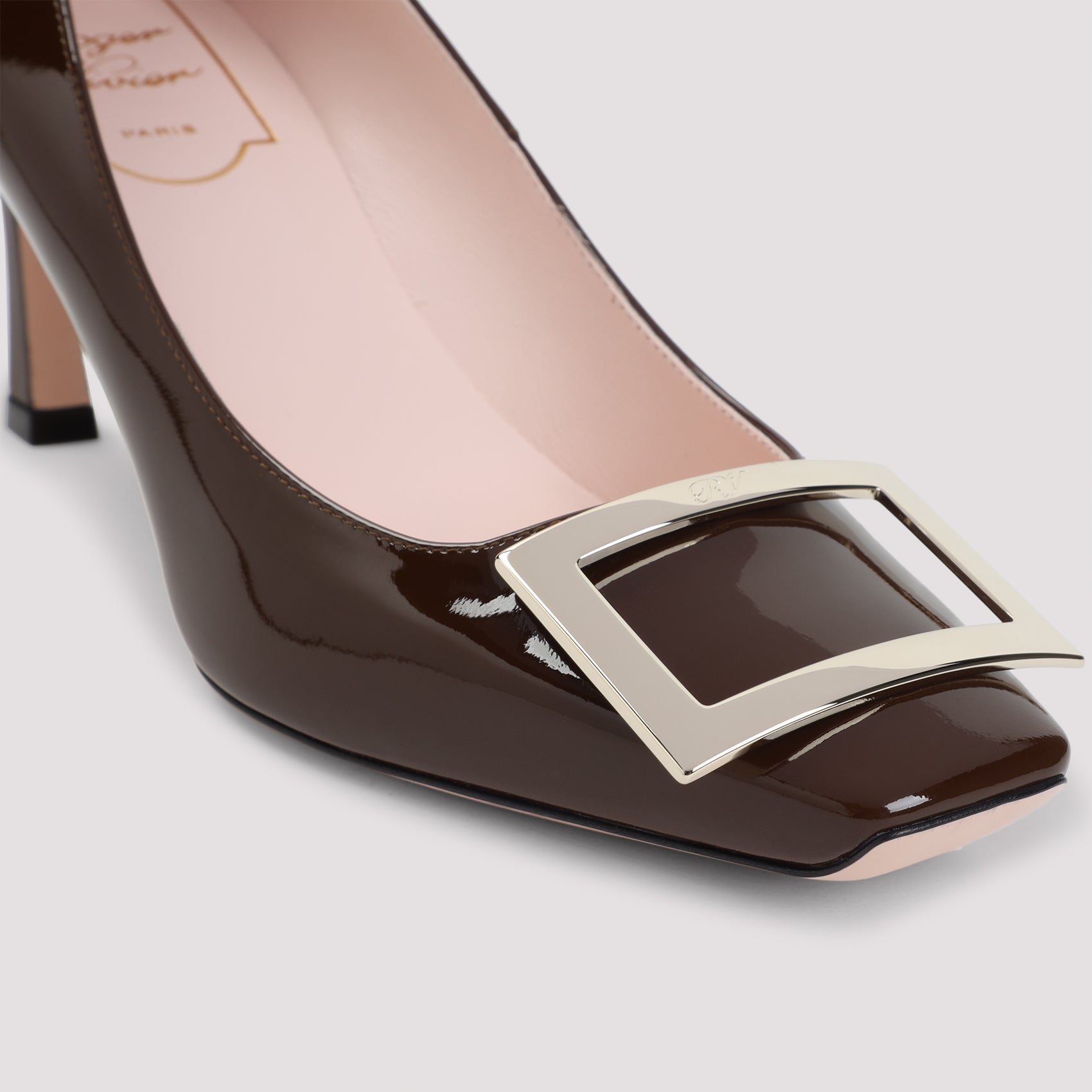 ROGER VIVIER Elegant Square Toe Pumps with Slim Heel - 7 cm